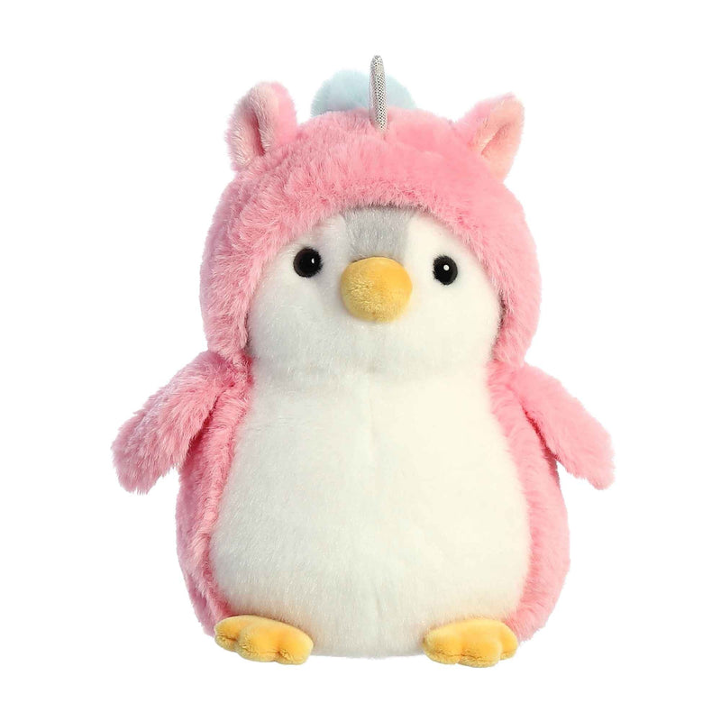 PomPom Penguin Unicorn Plush Toy Stuffed Animal, 7 in