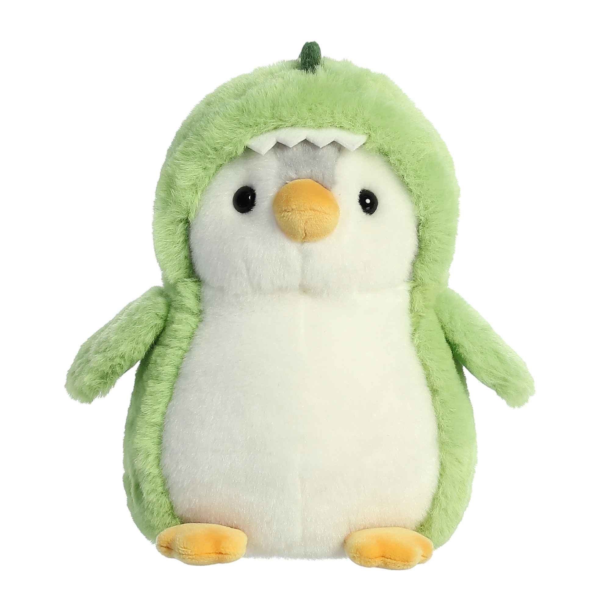 PomPom Penguin Dino Plush Toy Stuffed Animal, 7 in