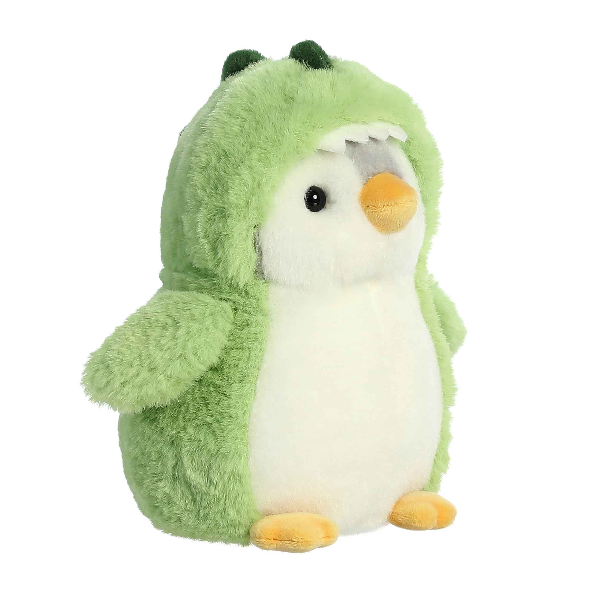 PomPom Penguin Dino Plush Toy Stuffed Animal, 7 in