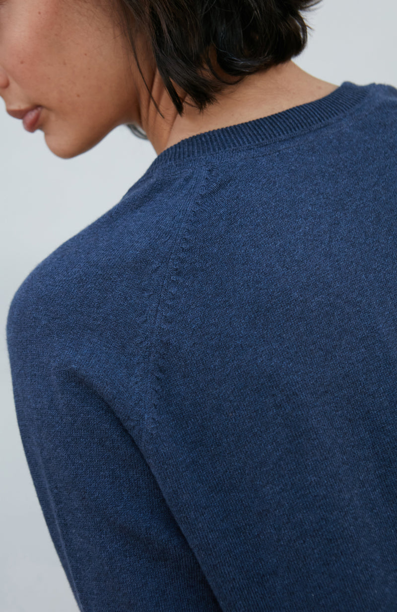 Womens Lightweight Cotton Deep V Neck Jumper