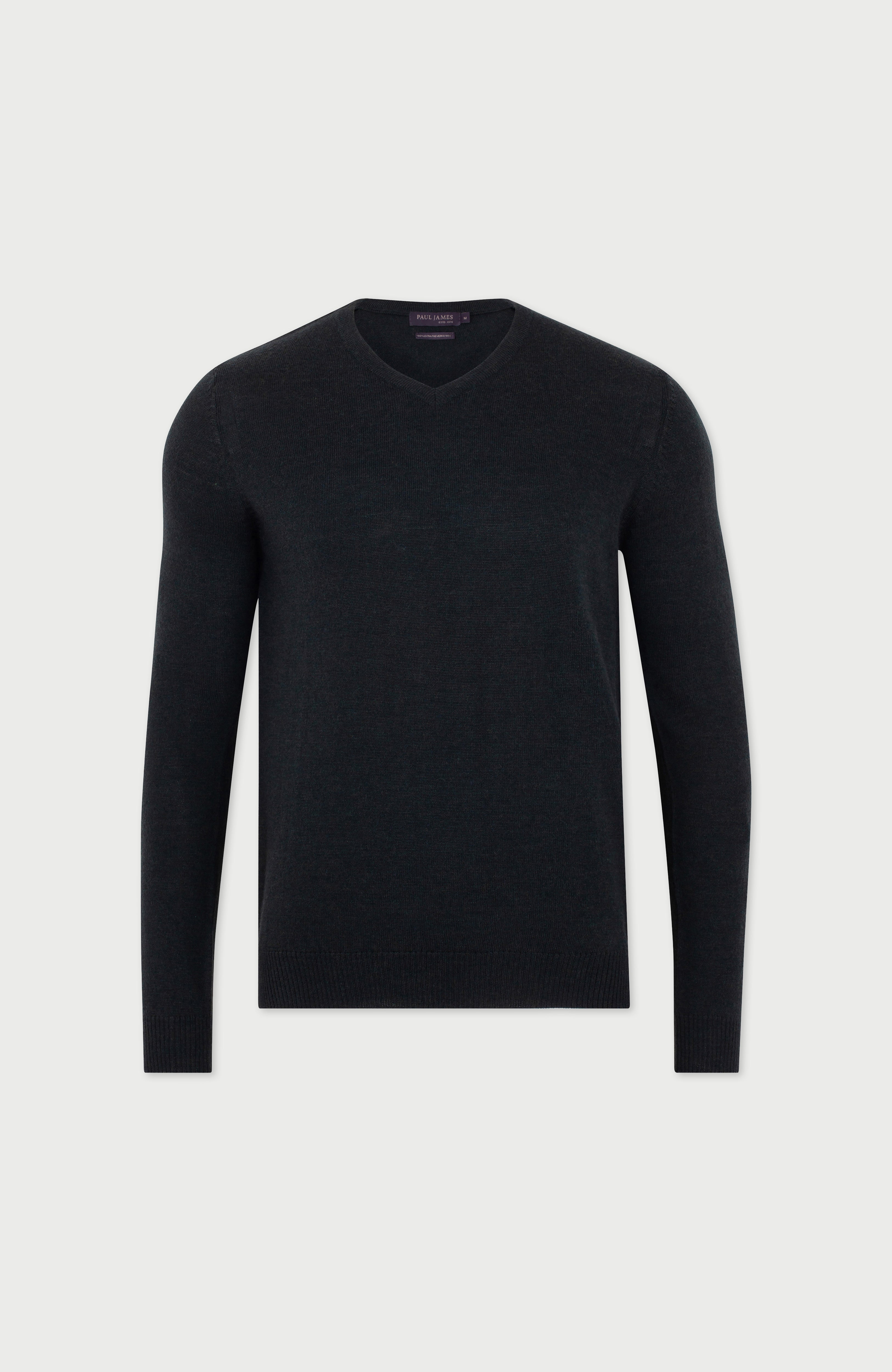 Mens Lighweight Cotton V-Neck Jumper