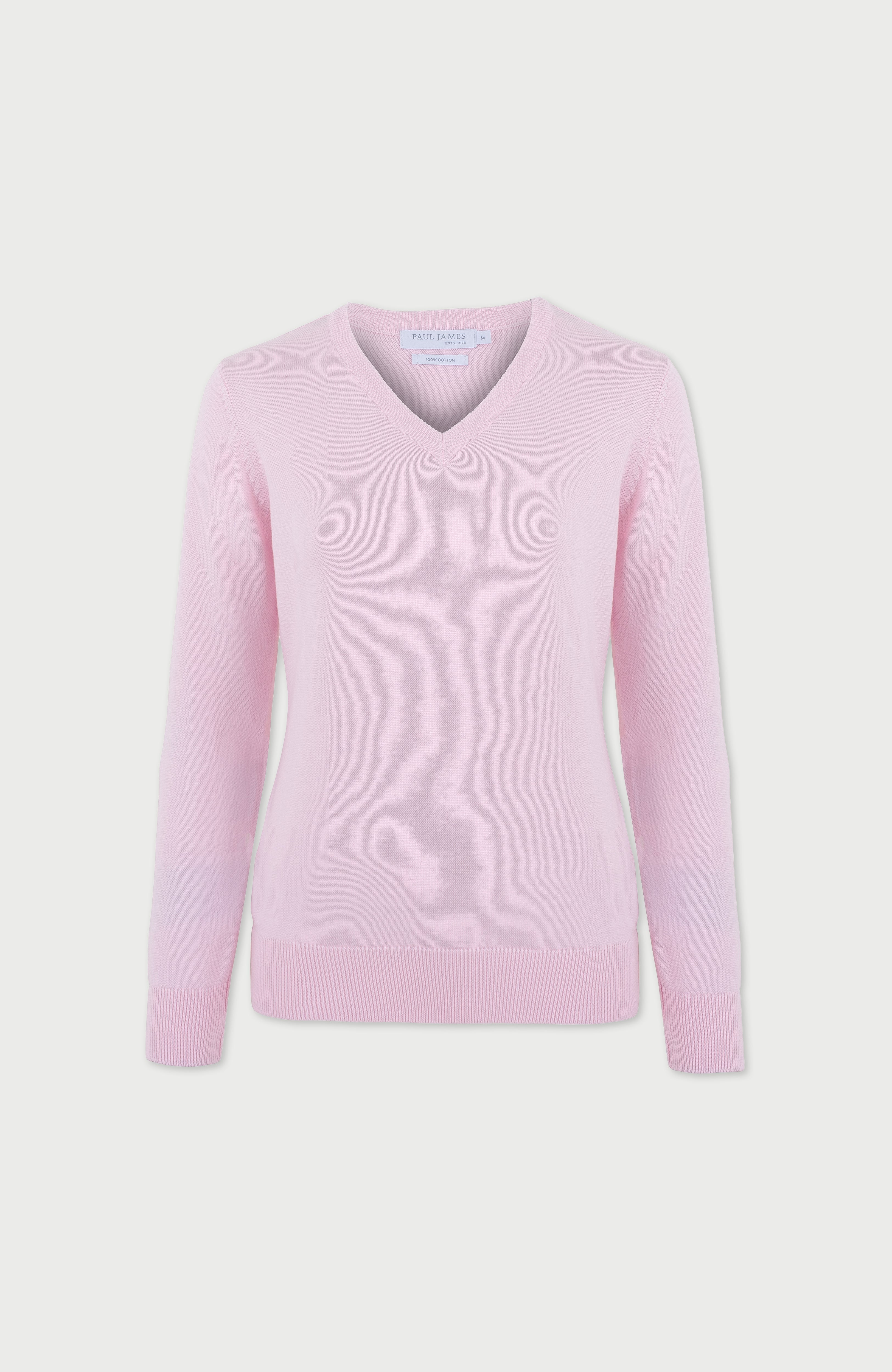 Womens Pure Cotton V-Neck Jumper