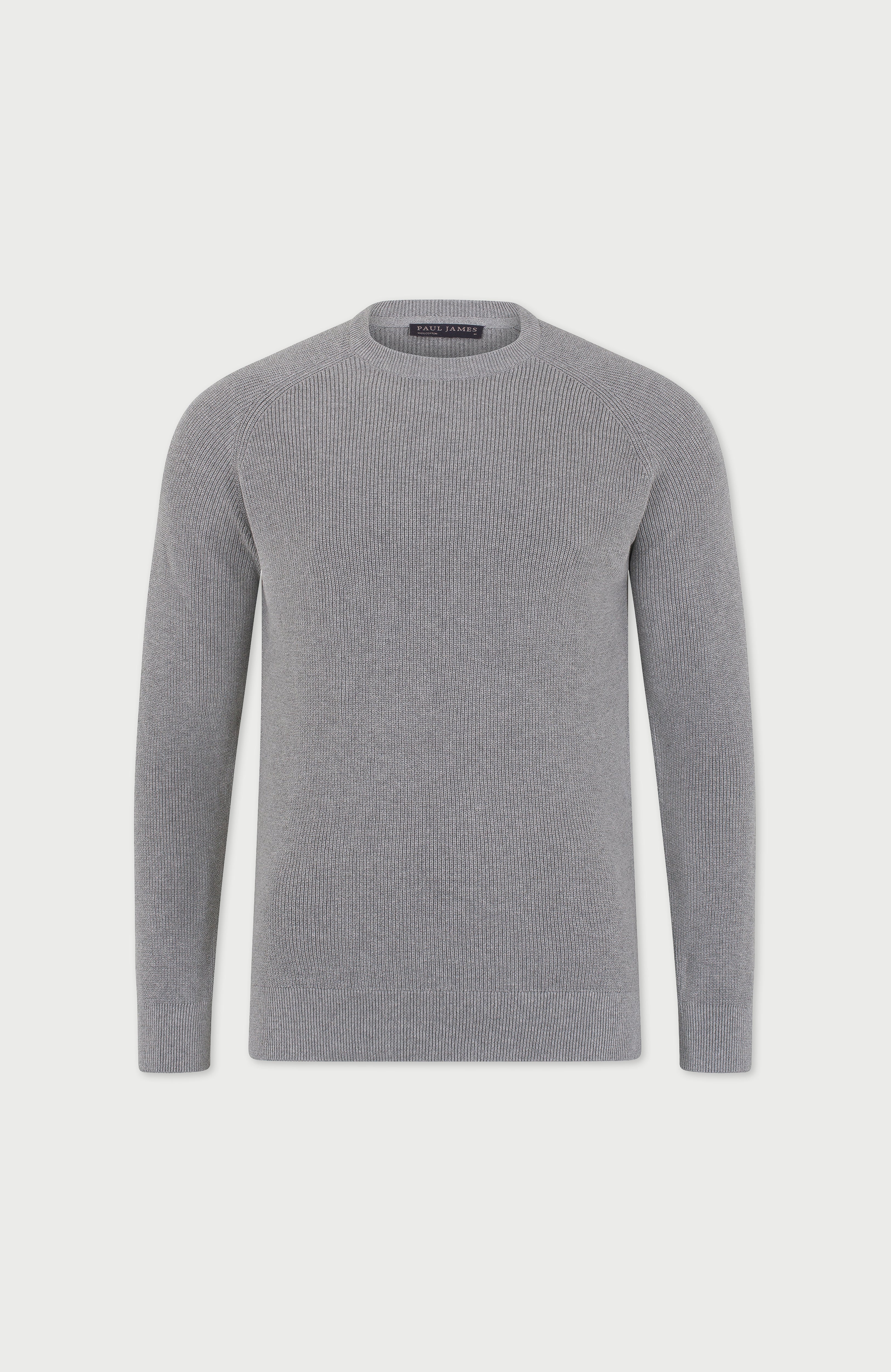 Mens Lightweight Cotton Fisherman Rib Jumper