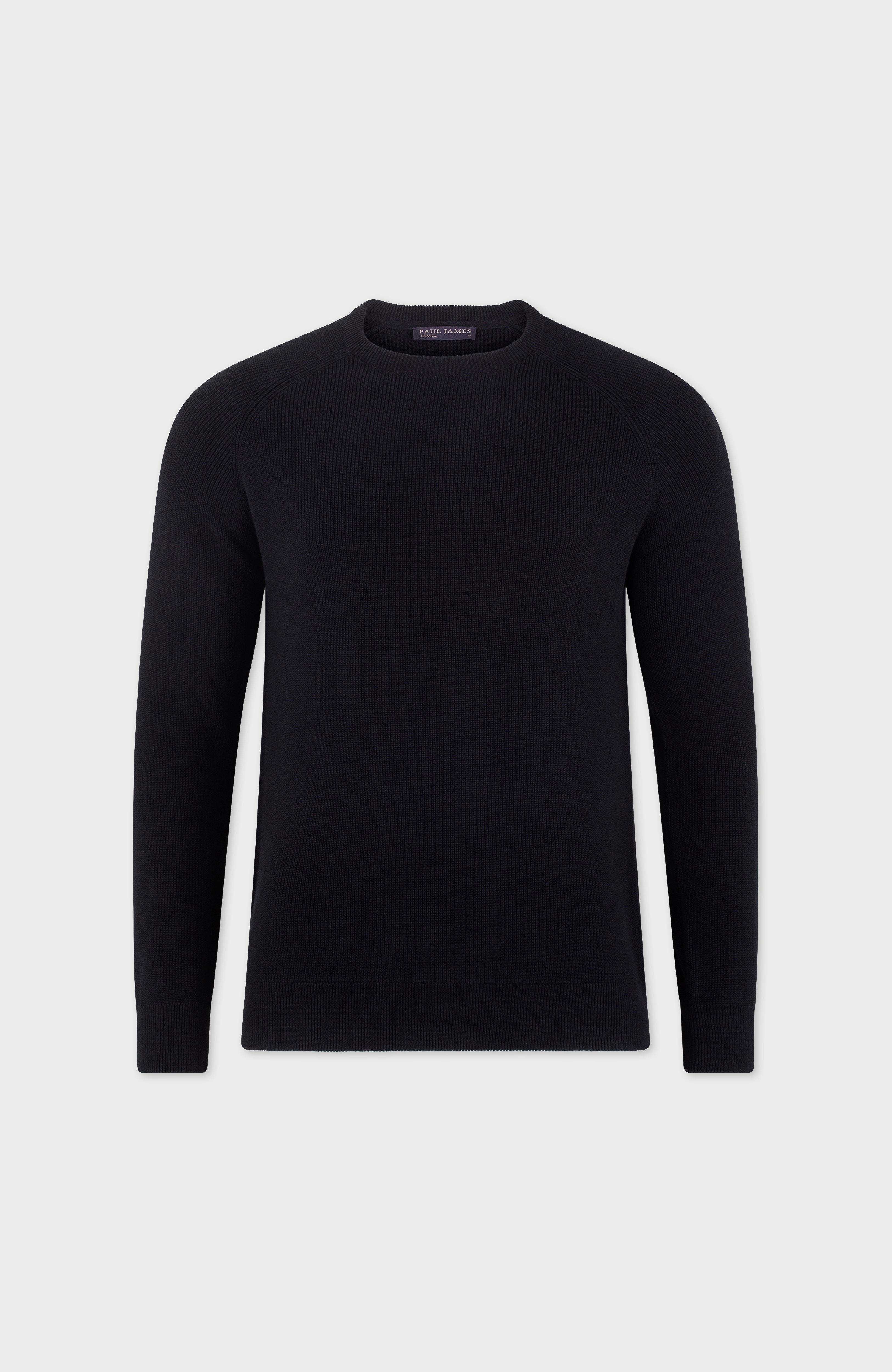 Mens Lightweight Cotton Fisherman Rib Jumper