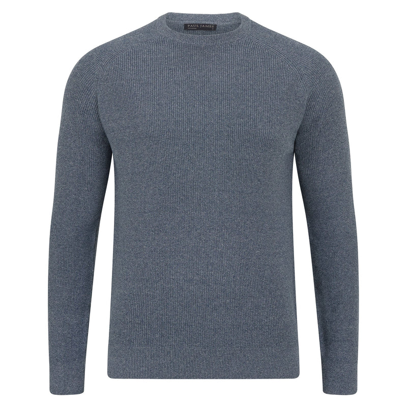 Mens Lightweight Cotton Fisherman Rib Jumper