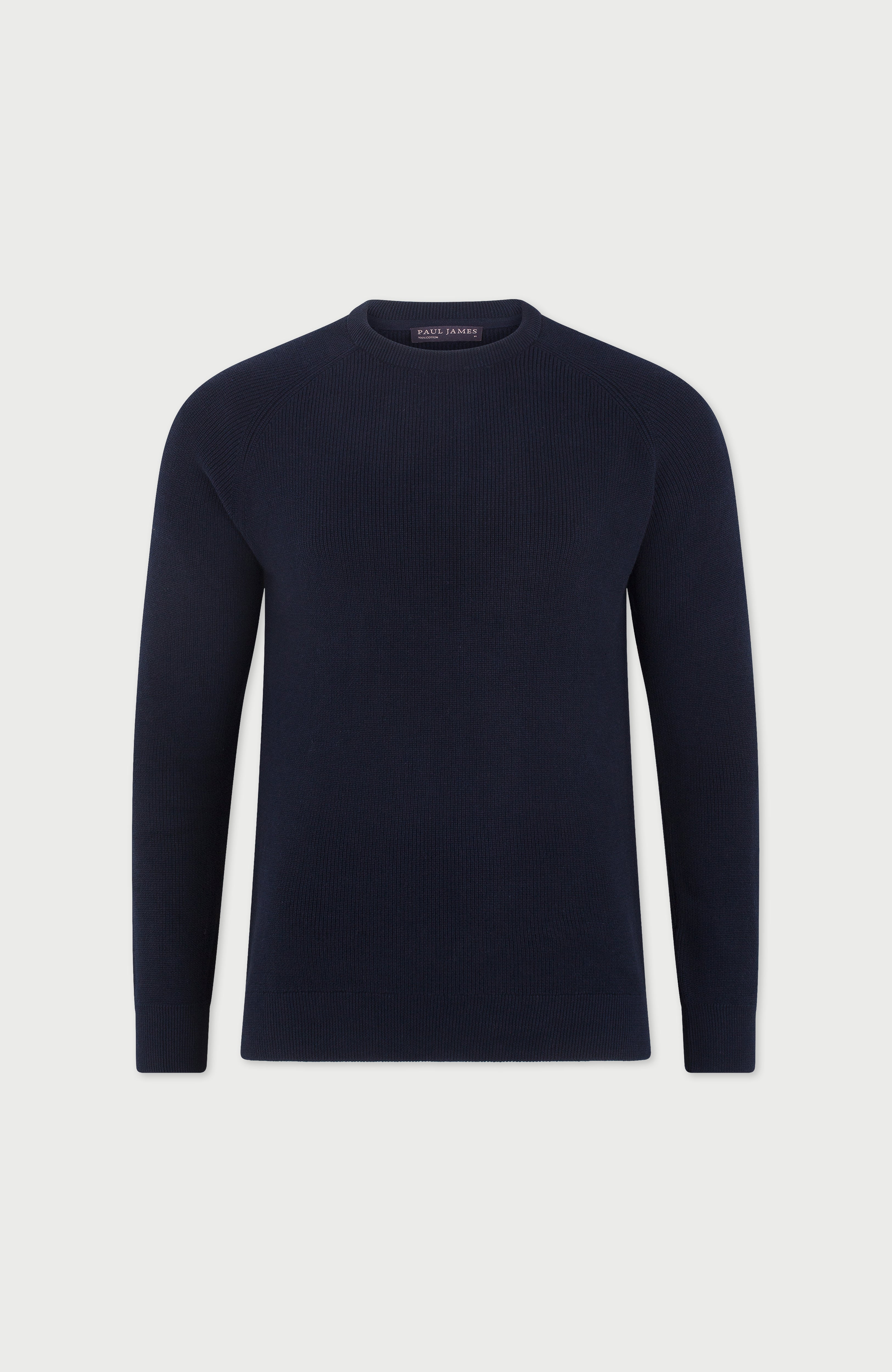 Mens Lightweight Cotton Fisherman Rib Jumper