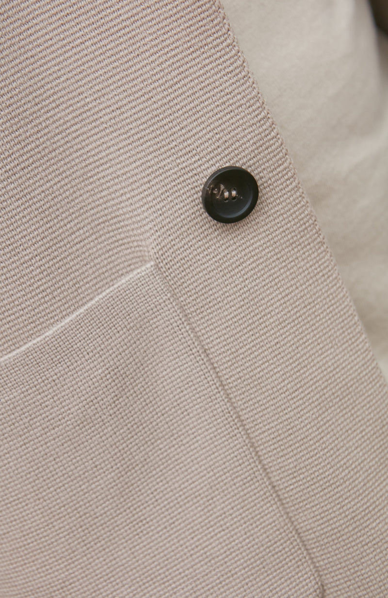 Mens Midweight Cotton Deconstructed Knitted Blazer