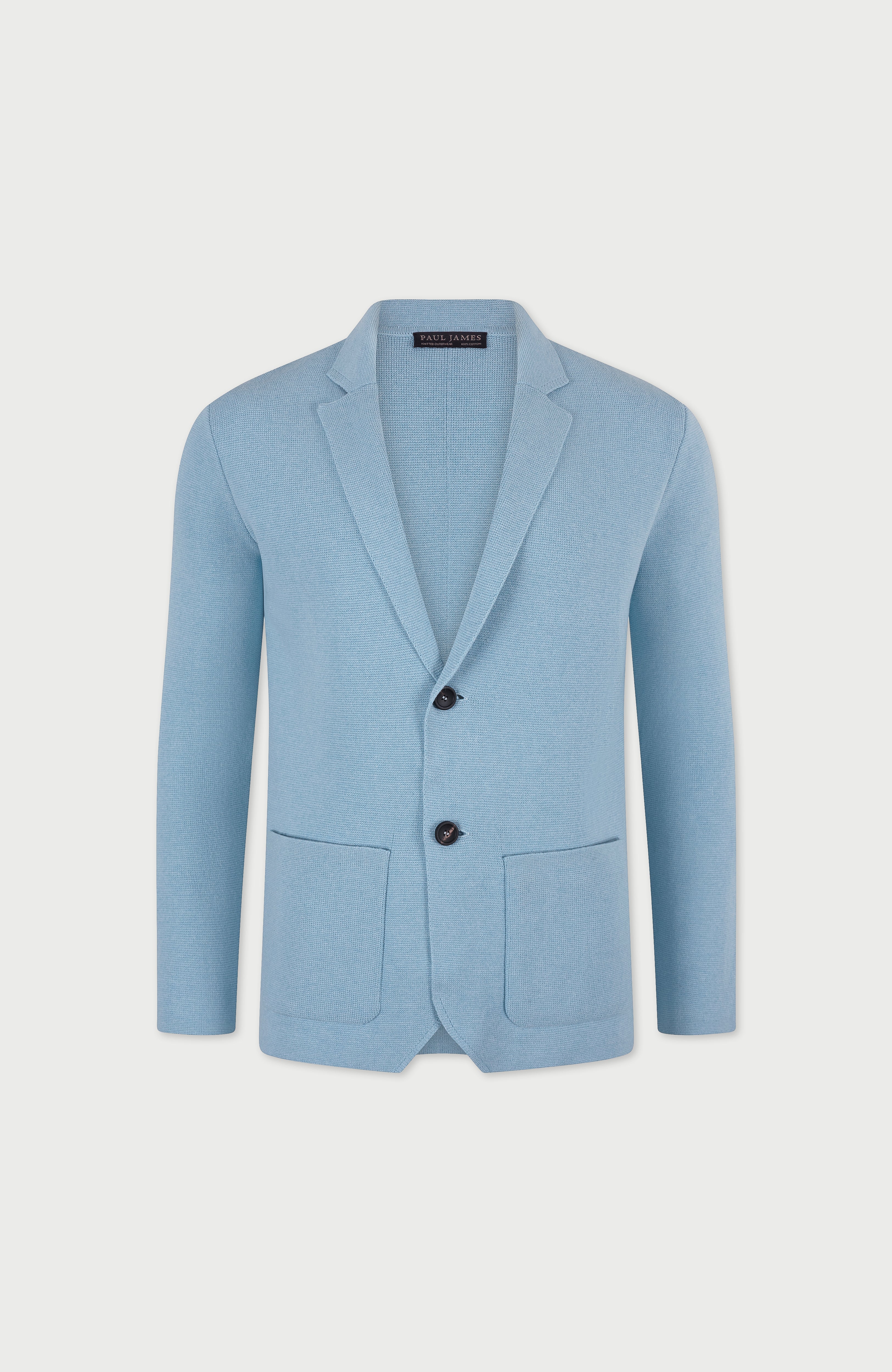 Mens Midweight Cotton Deconstructed Knitted Blazer