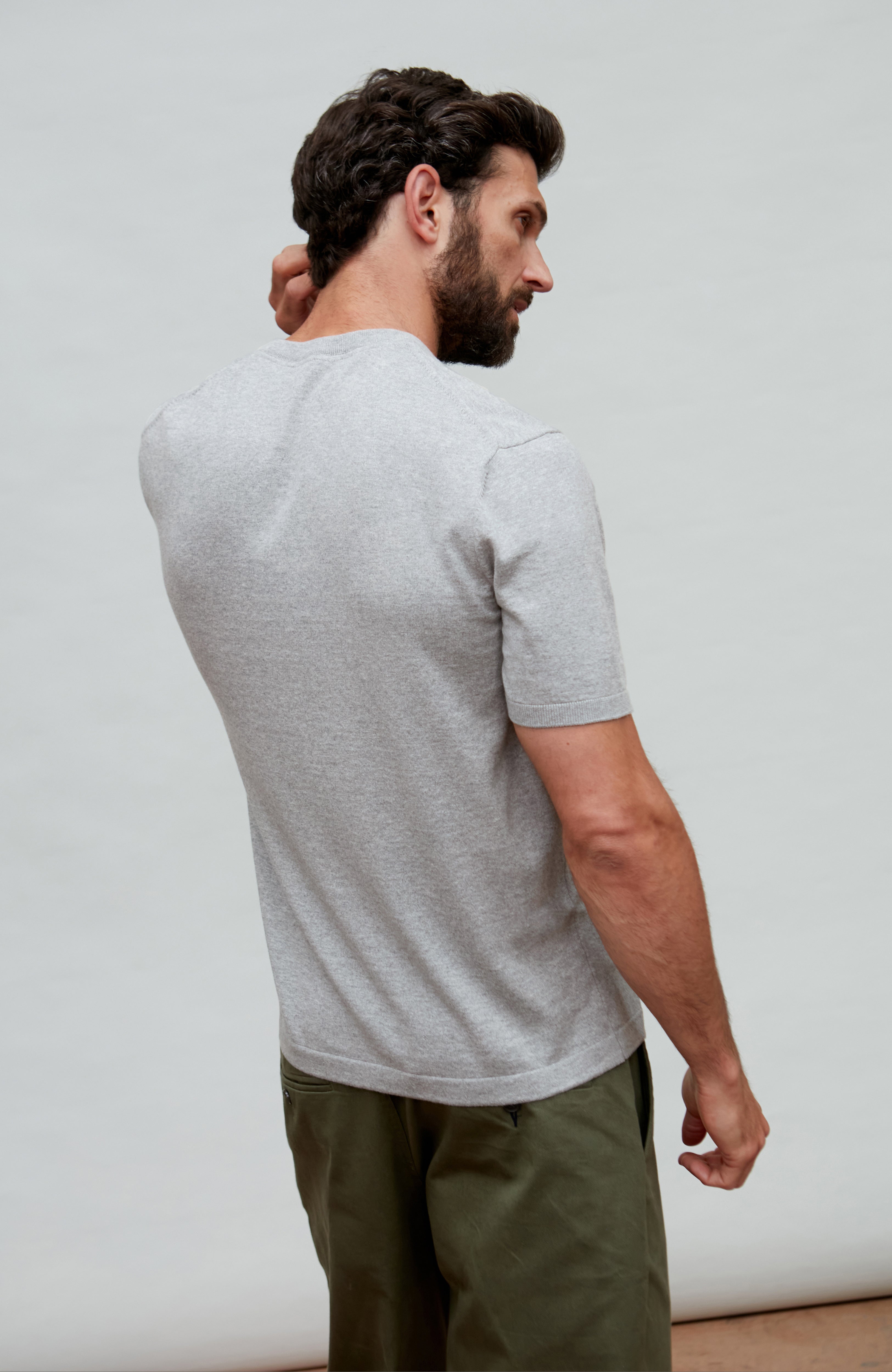 Mens Ultra Fine Cotton Knitted T-Shirt