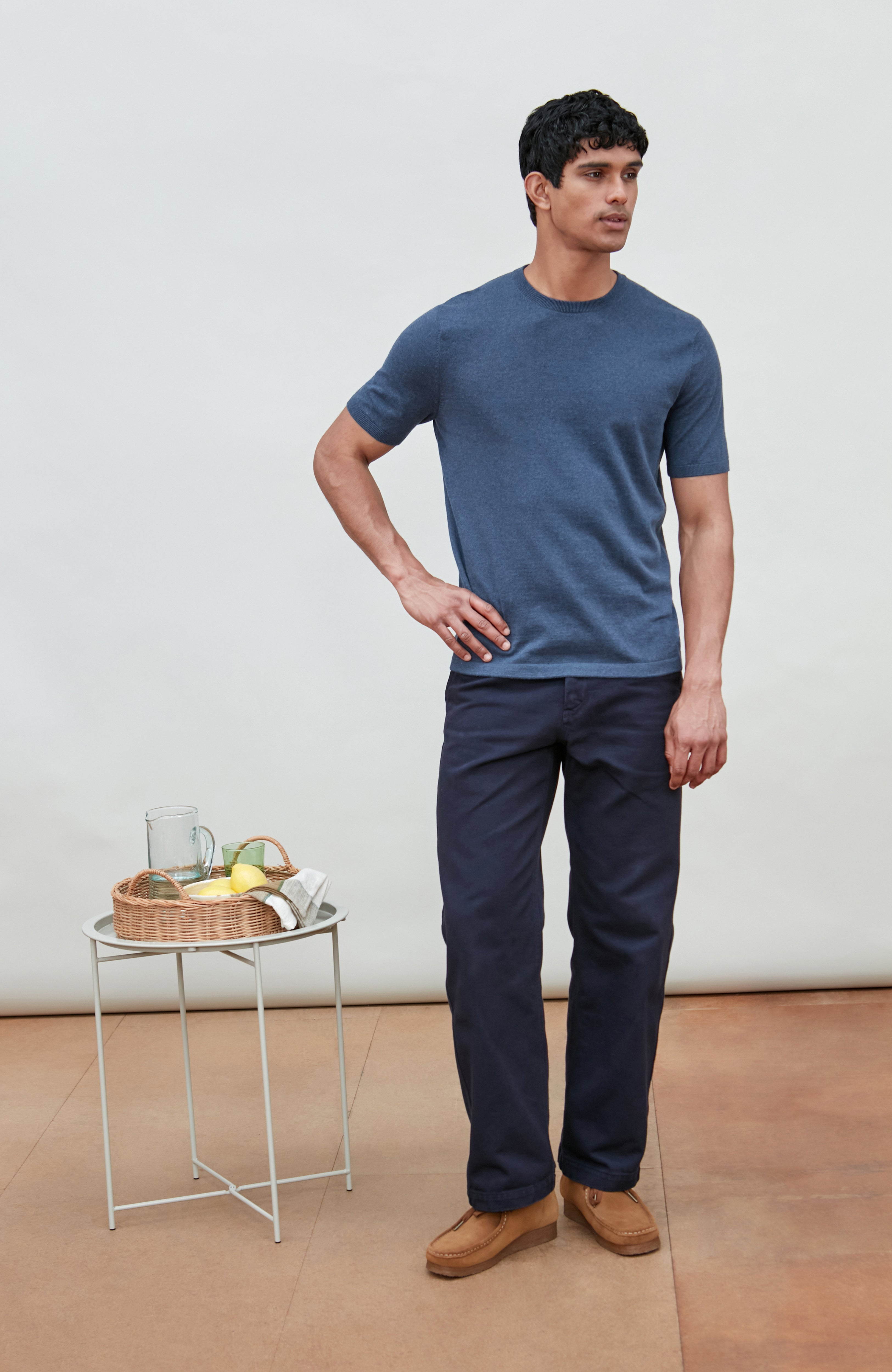 Mens Ultra Fine Cotton Knitted T-Shirt