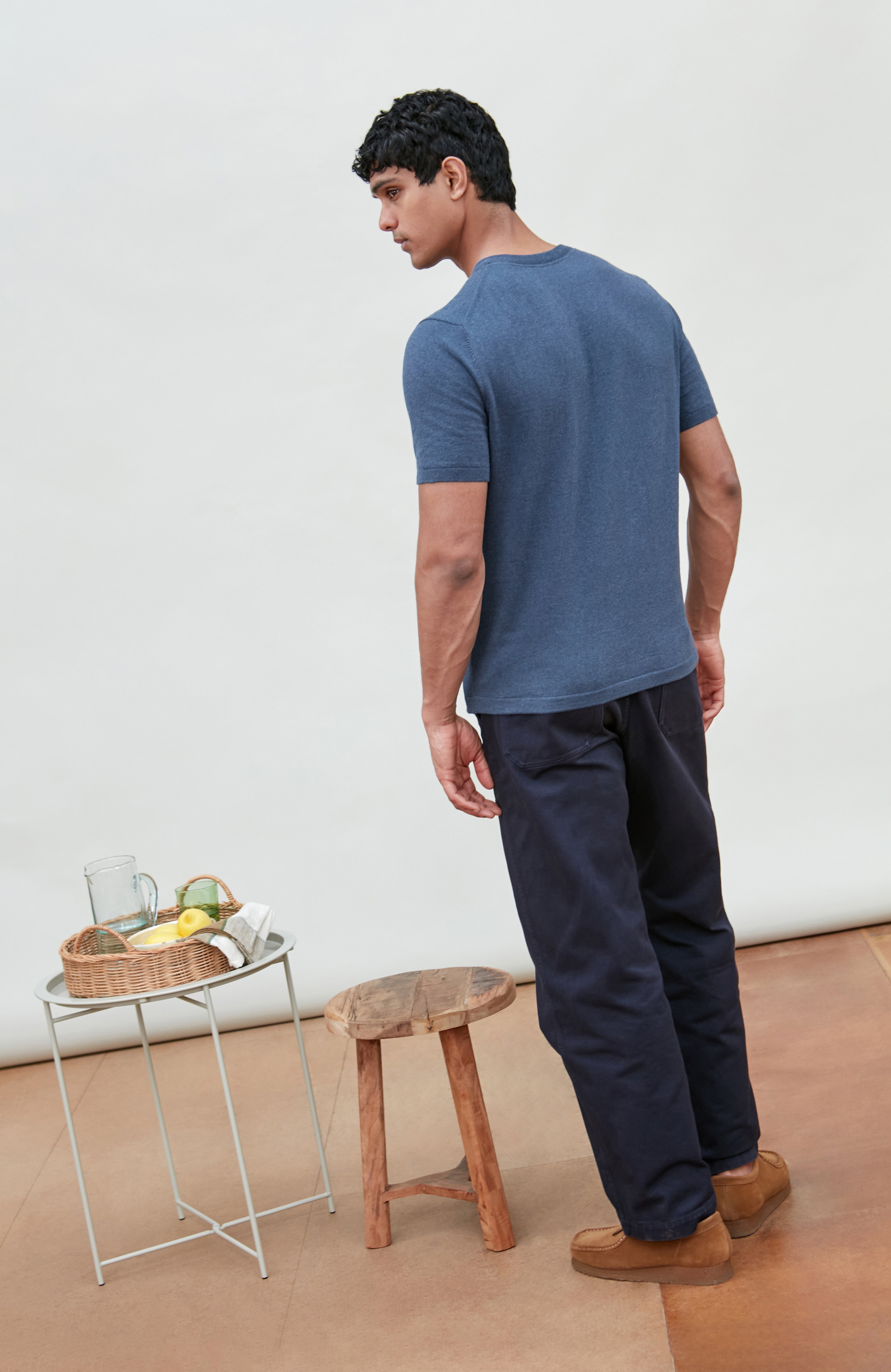 Mens Ultra Fine Cotton Knitted T-Shirt