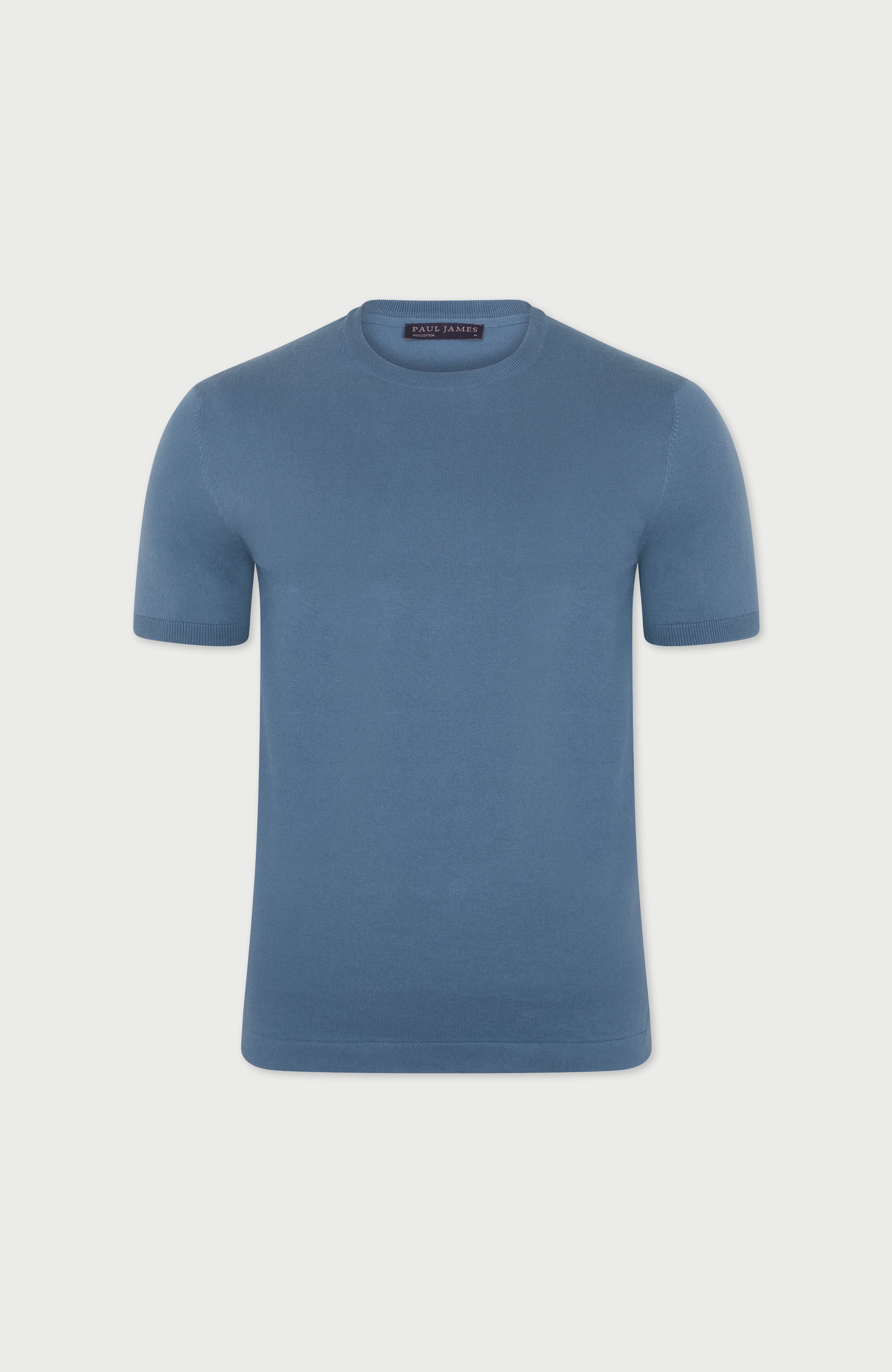 Mens Ultra Fine Cotton Knitted T-Shirt