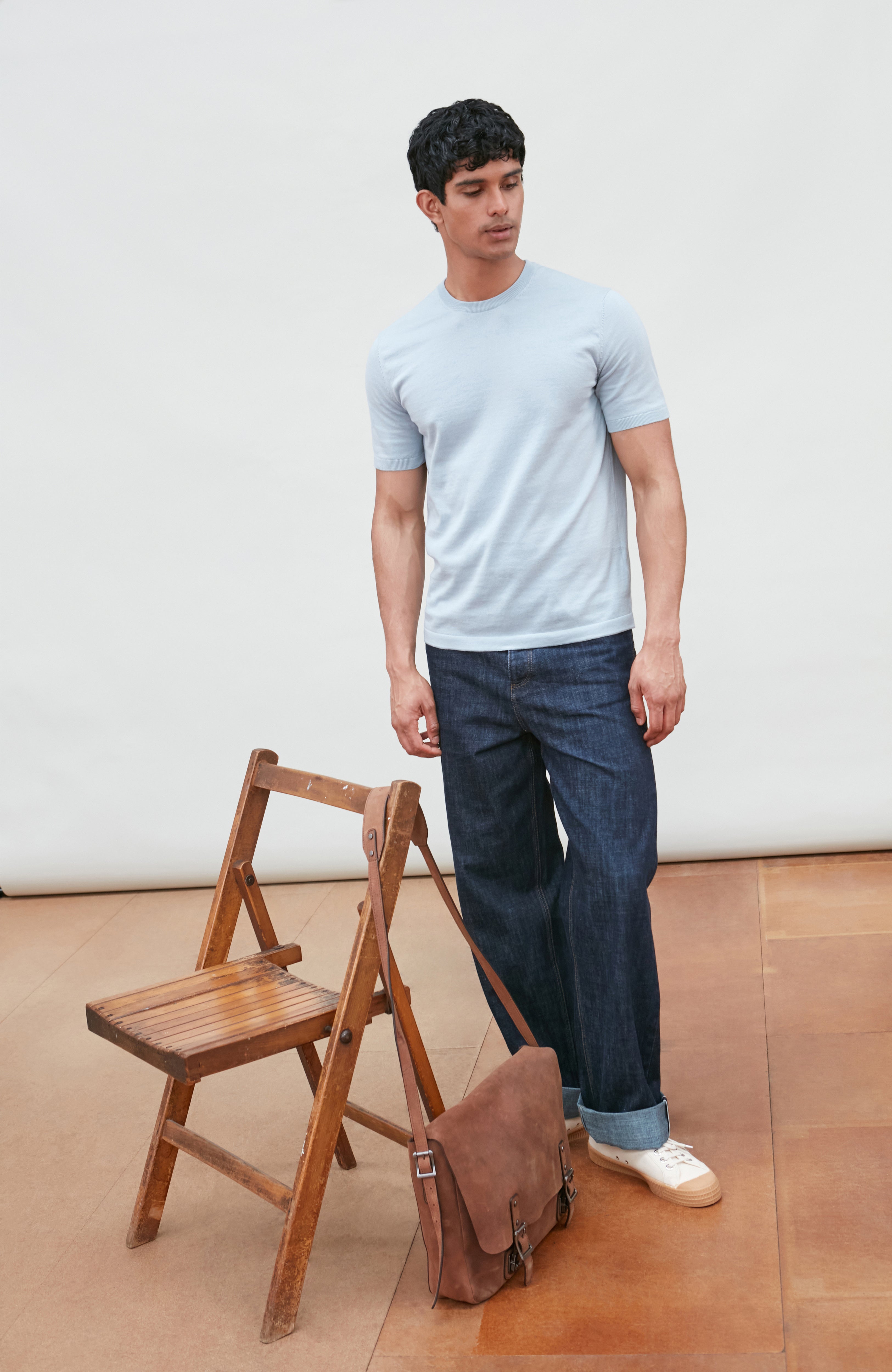 Mens Ultra Fine Cotton Knitted T-Shirt