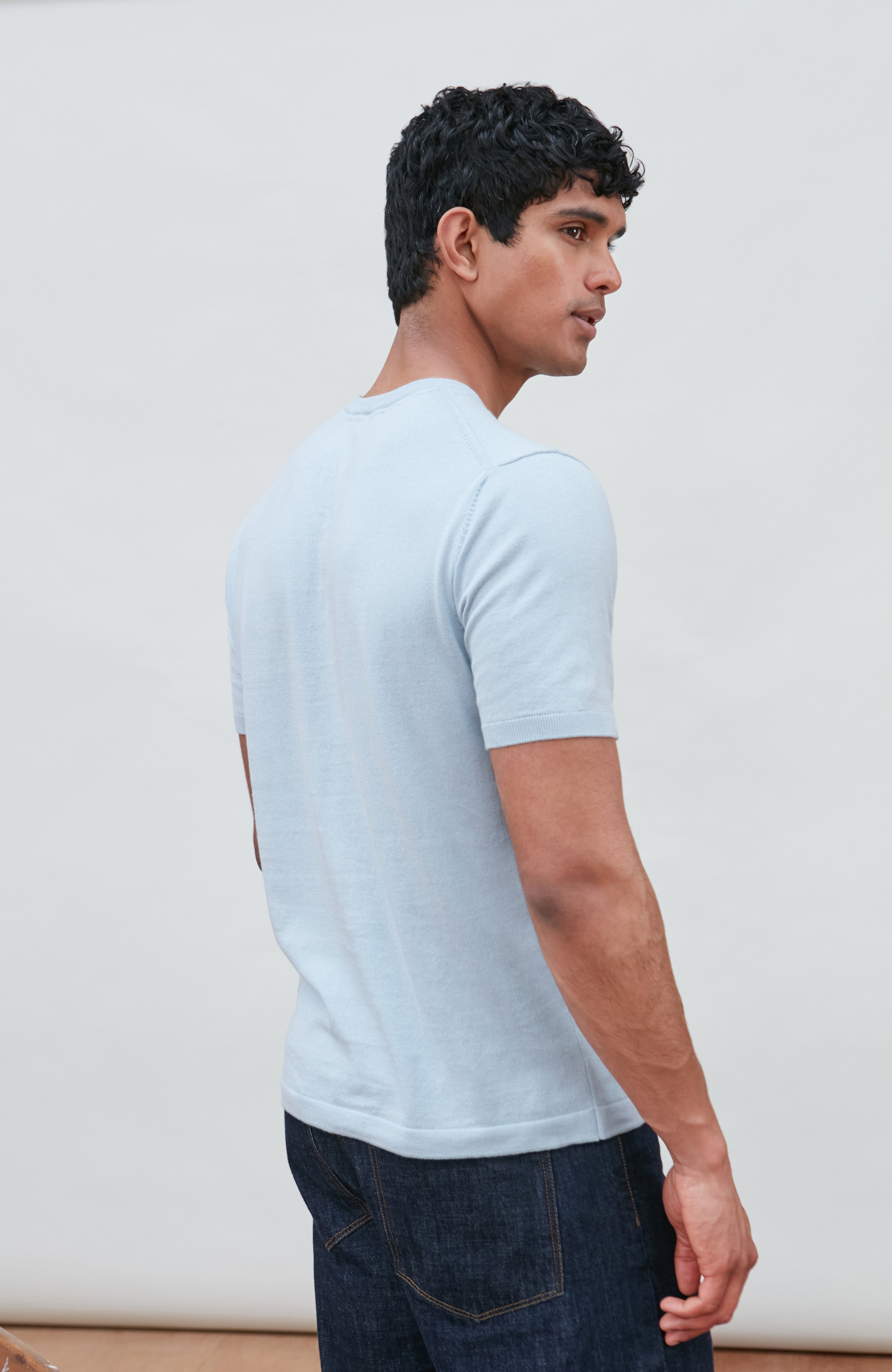 Mens Ultra Fine Cotton Knitted T-Shirt