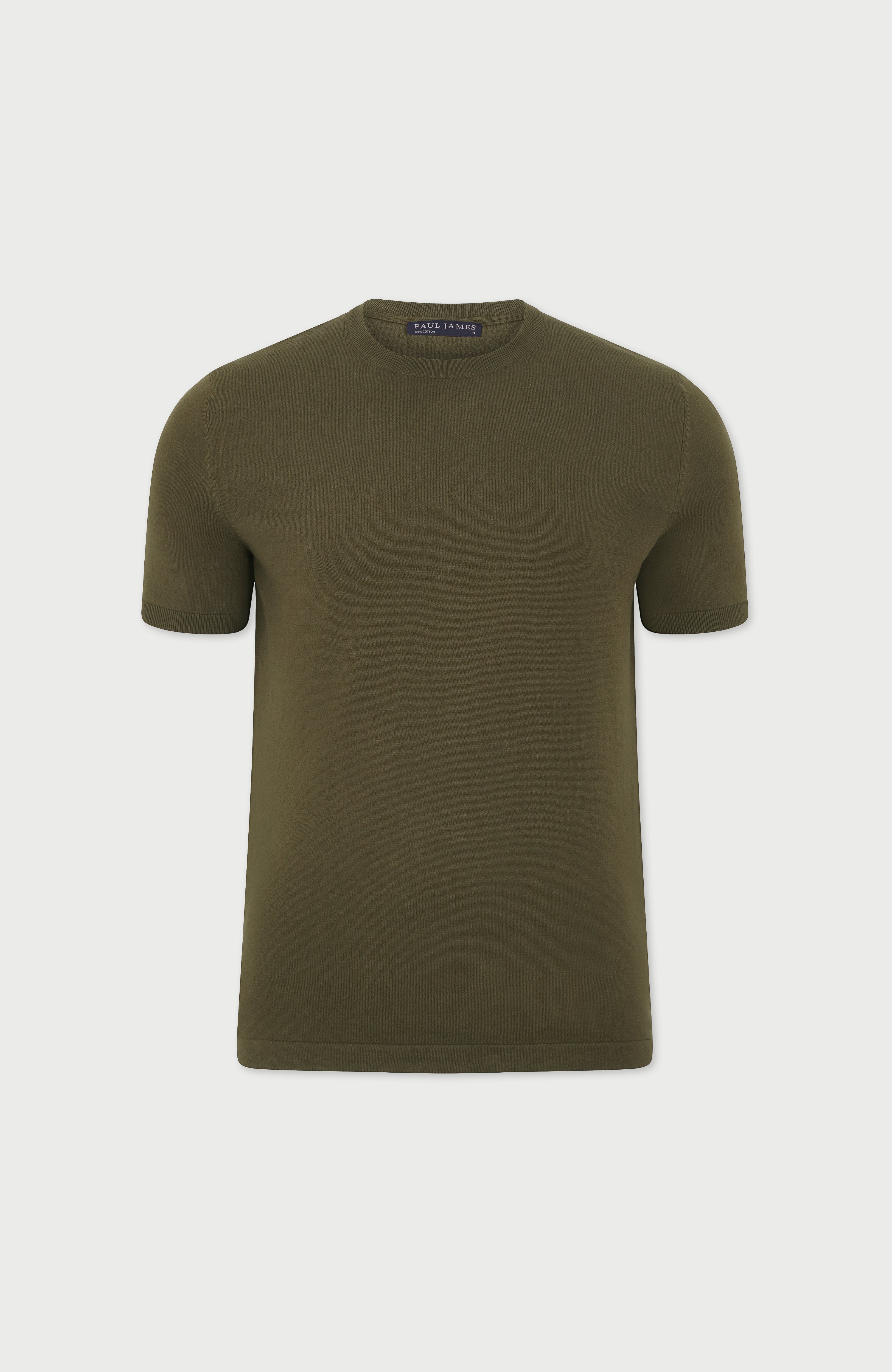 Mens Ultra Fine Cotton Knitted T-Shirt