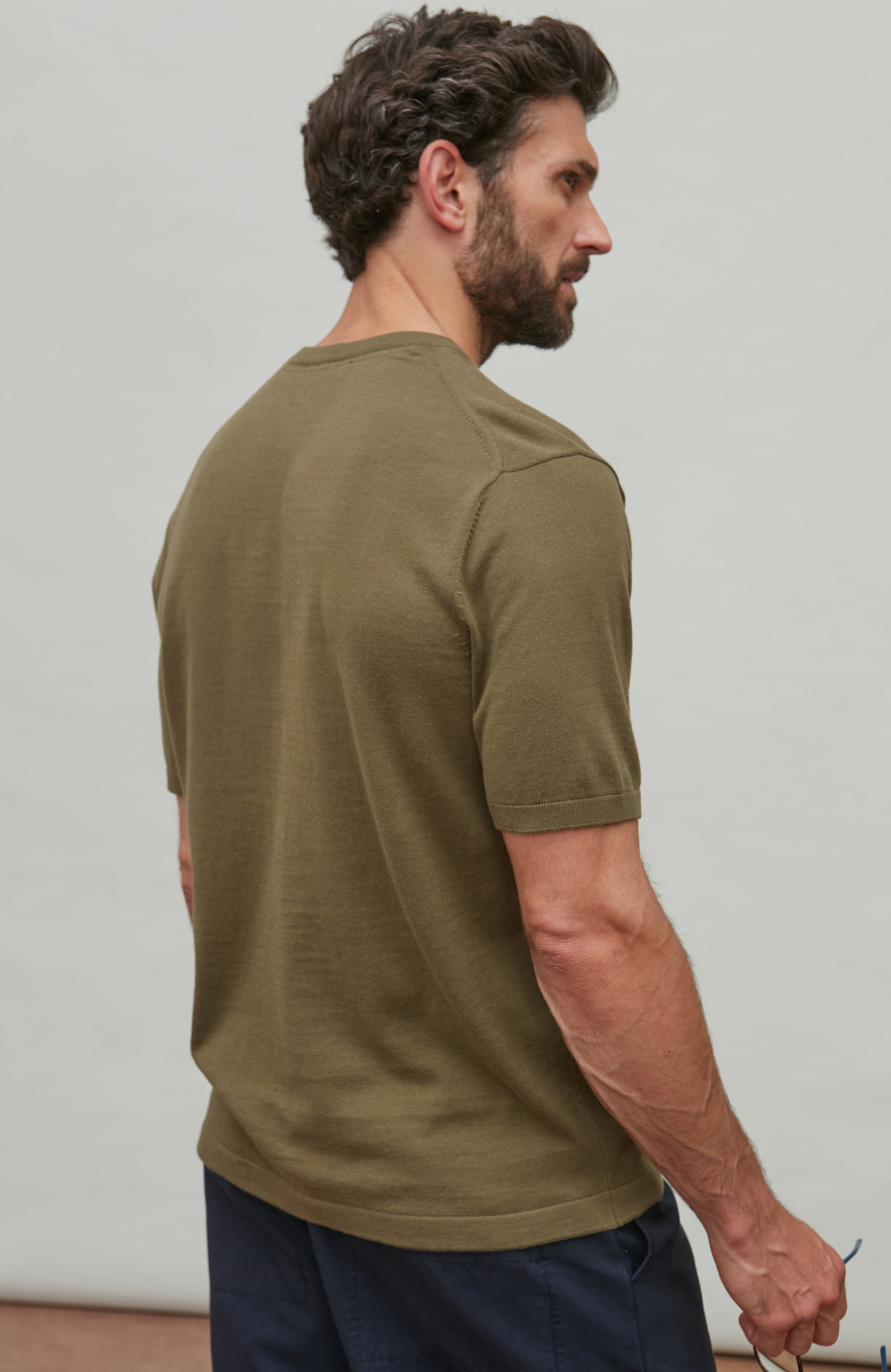 Mens Ultra Fine Cotton Knitted T-Shirt