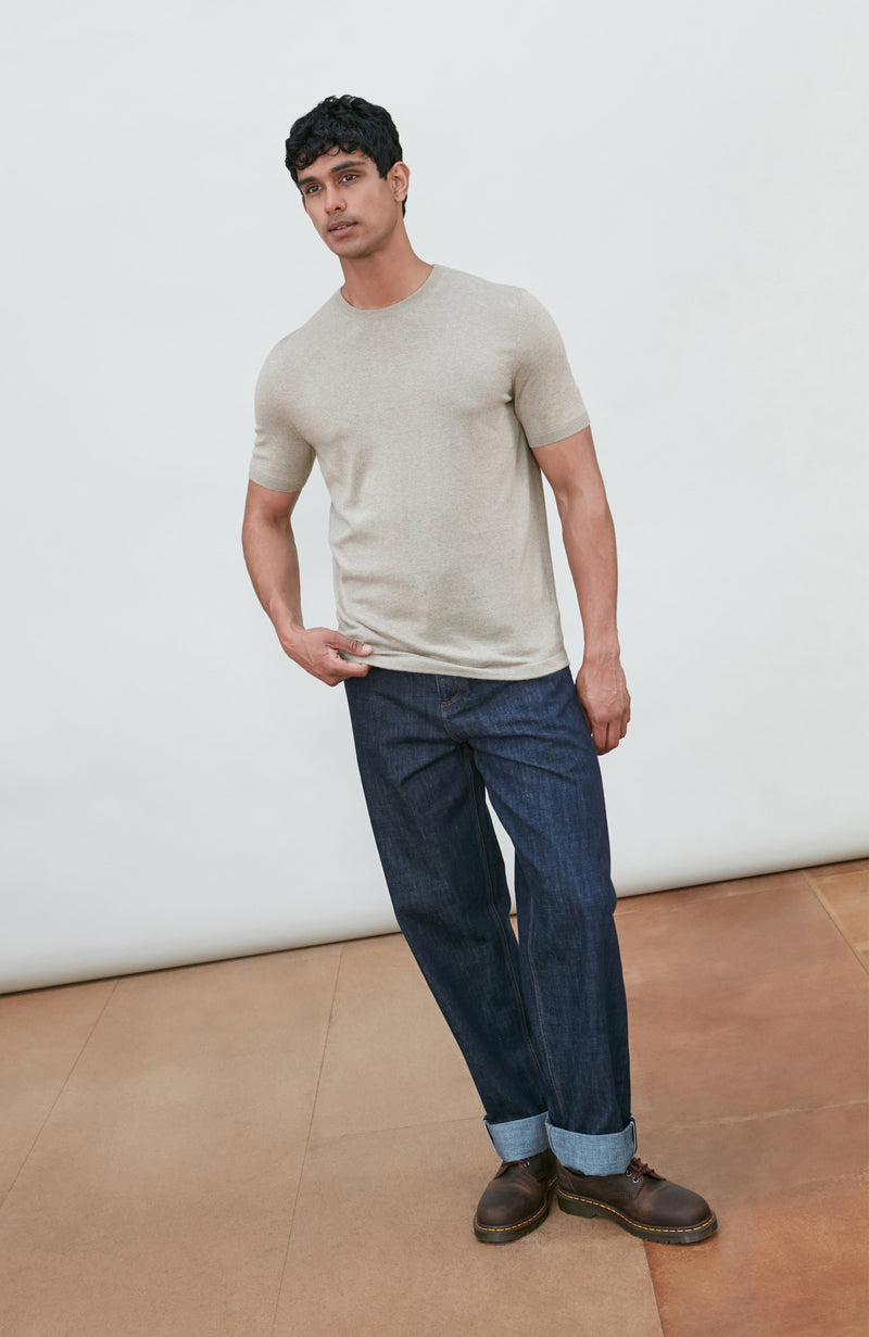 Mens Ultra Fine Cotton Knitted T-Shirt