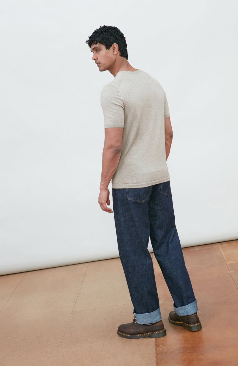 Mens Ultra Fine Cotton Knitted T-Shirt