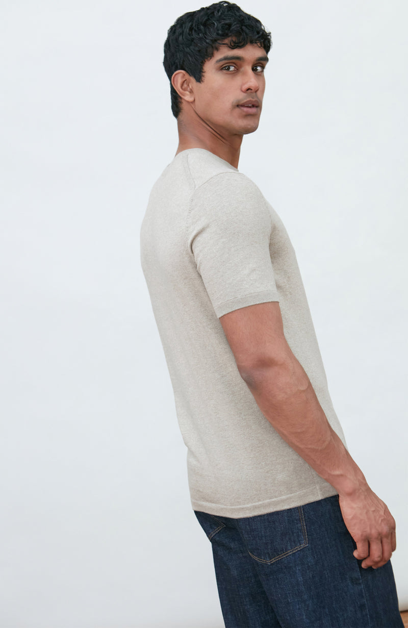 Mens Ultra Fine Cotton Knitted T-Shirt