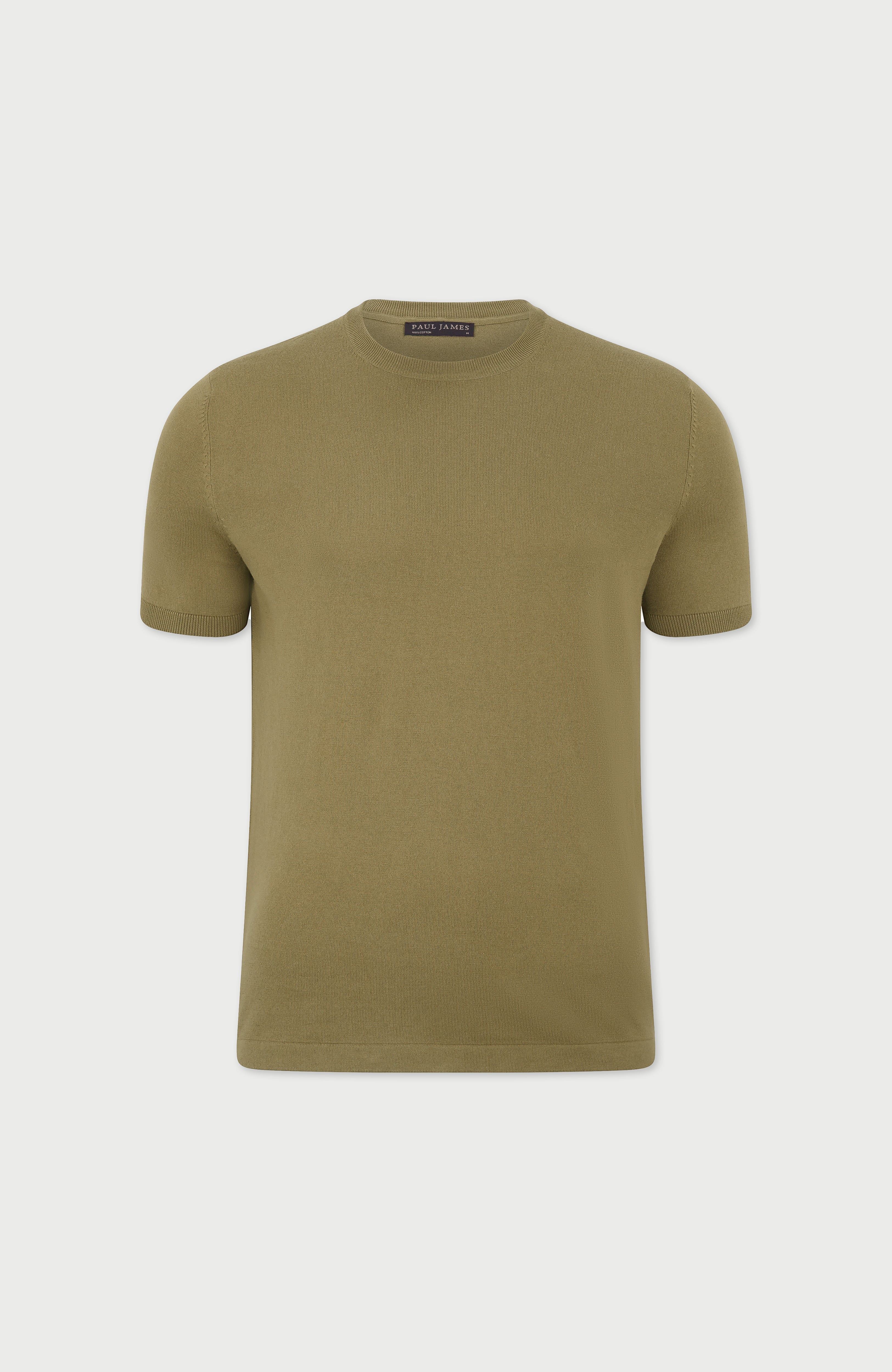 Mens Ultra Fine Cotton Knitted T-Shirt
