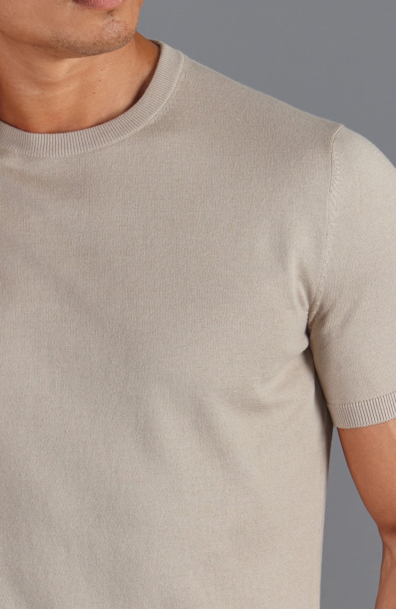 Mens Ultra Fine Cotton Knitted T-Shirt