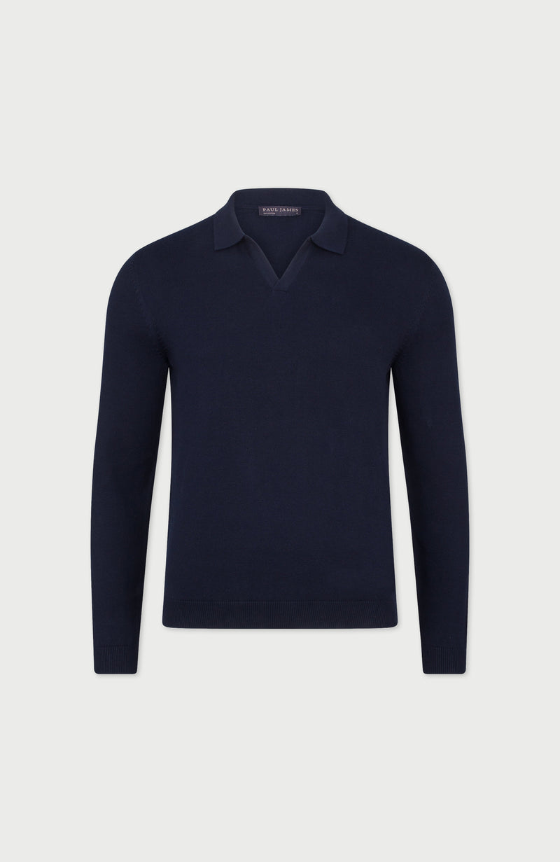 Mens Lightweight Cotton Buttonless Polo Shirt