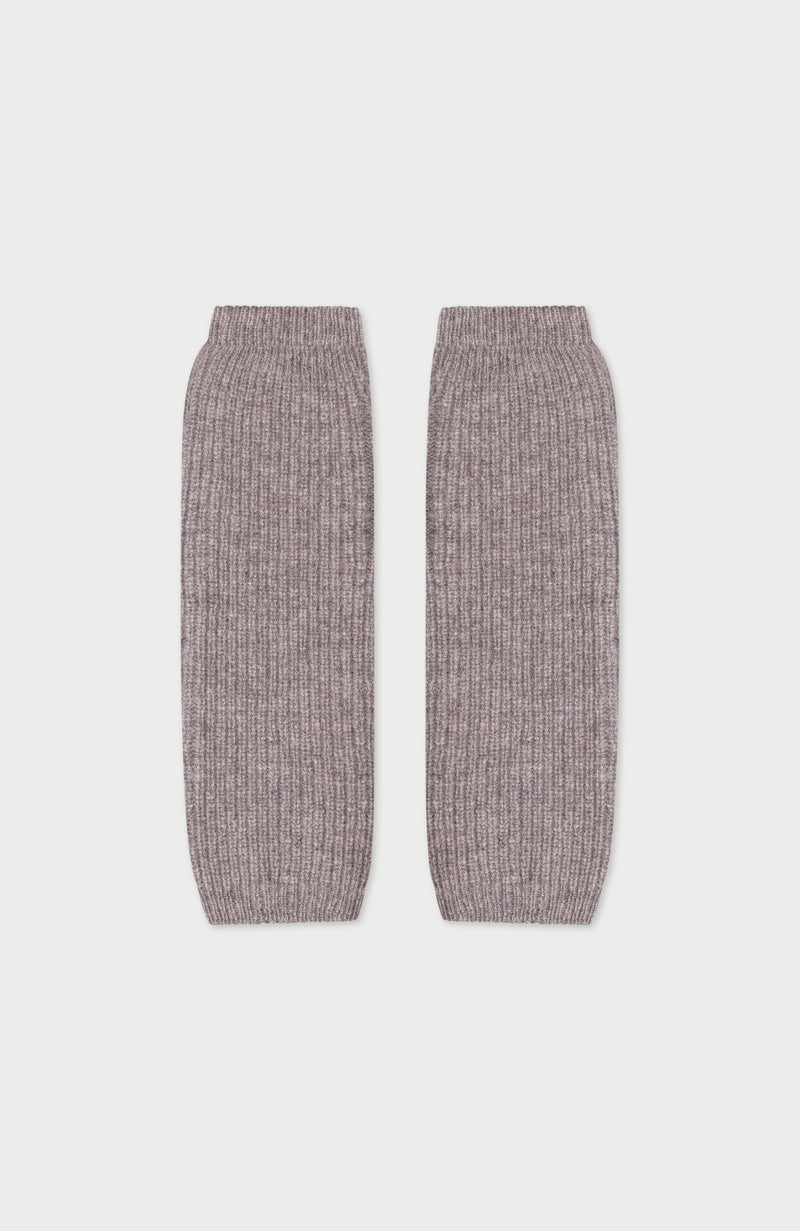 Womens Lambswool Ribbed Arm Warmers