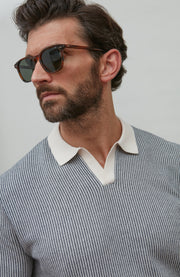 Mens Lightweight Cotton Fishermans Buttonless Polo Shirt