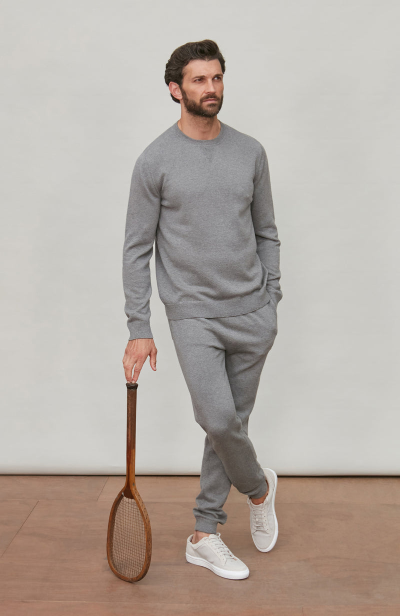 Mens Midweight Cotton Loopback Knitted Sweatshirt