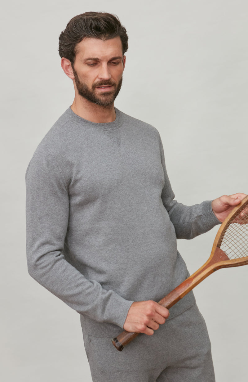 Mens Midweight Cotton Loopback Knitted Sweatshirt