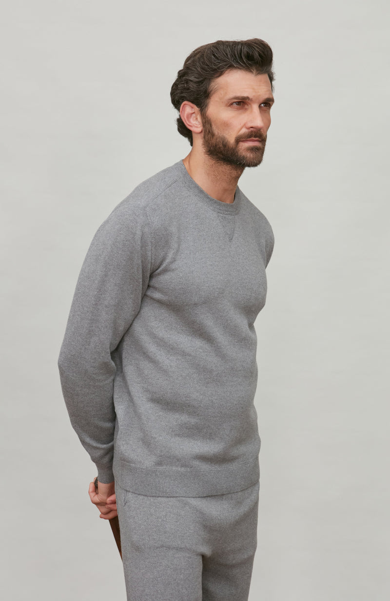 Mens Midweight Cotton Loopback Knitted Sweatshirt