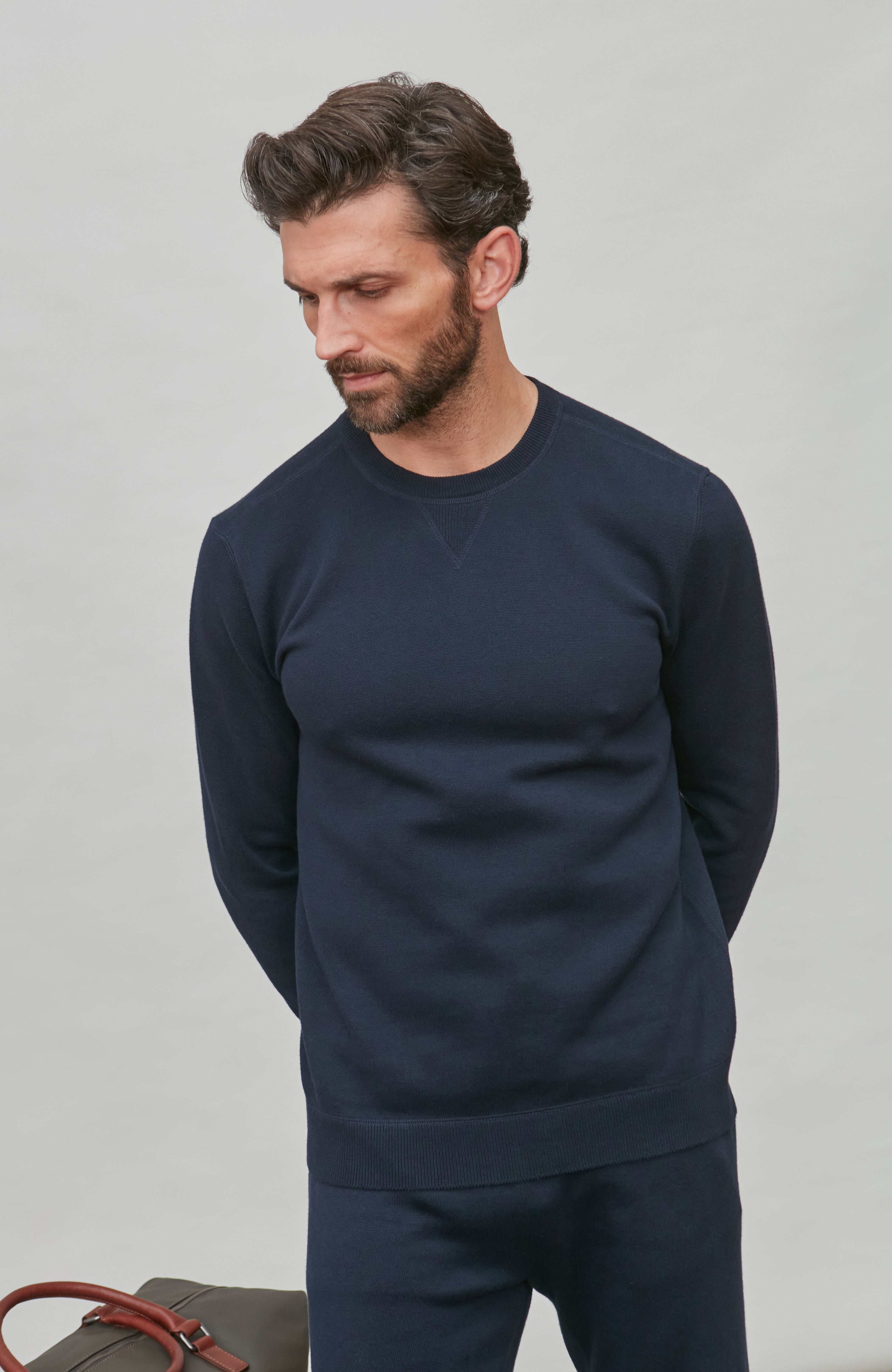 Mens Midweight Cotton Loopback Knitted Sweatshirt