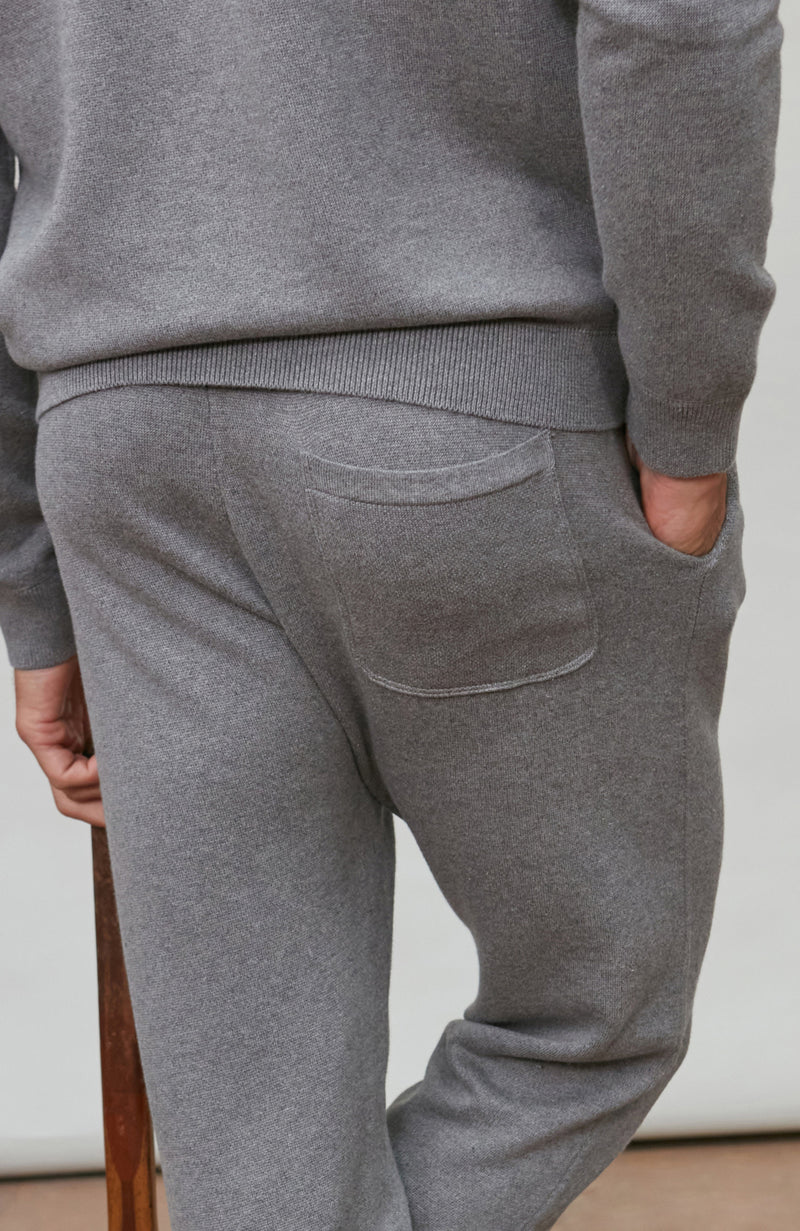 Mens Midweight Cotton Loopback Knitted Joggers