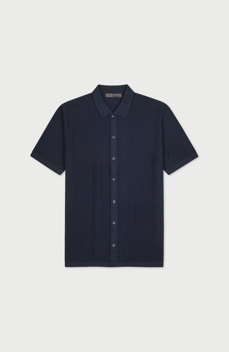 Mens Organic Cotton Linen Patterned Shirt