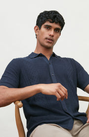 Mens Organic Cotton Linen Patterned Shirt