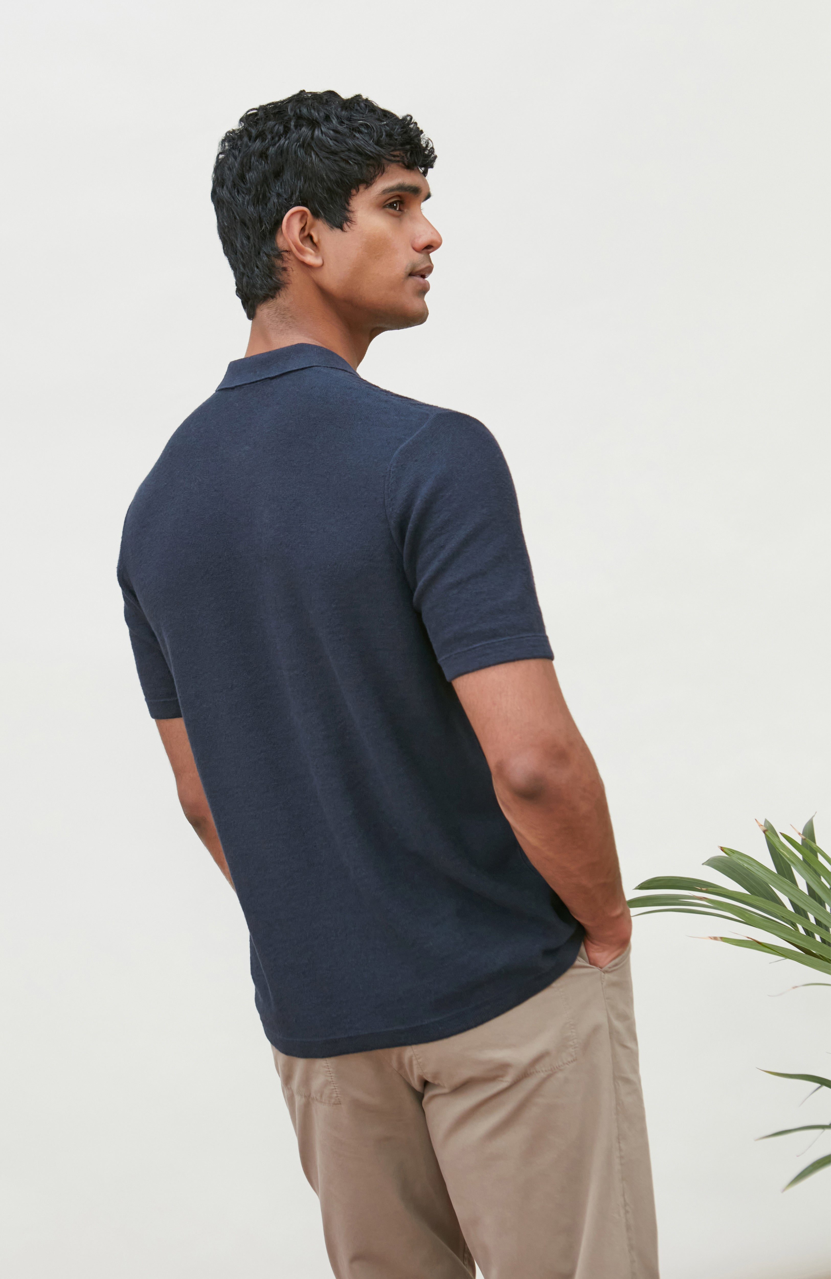Mens Organic Cotton Linen Patterned Shirt