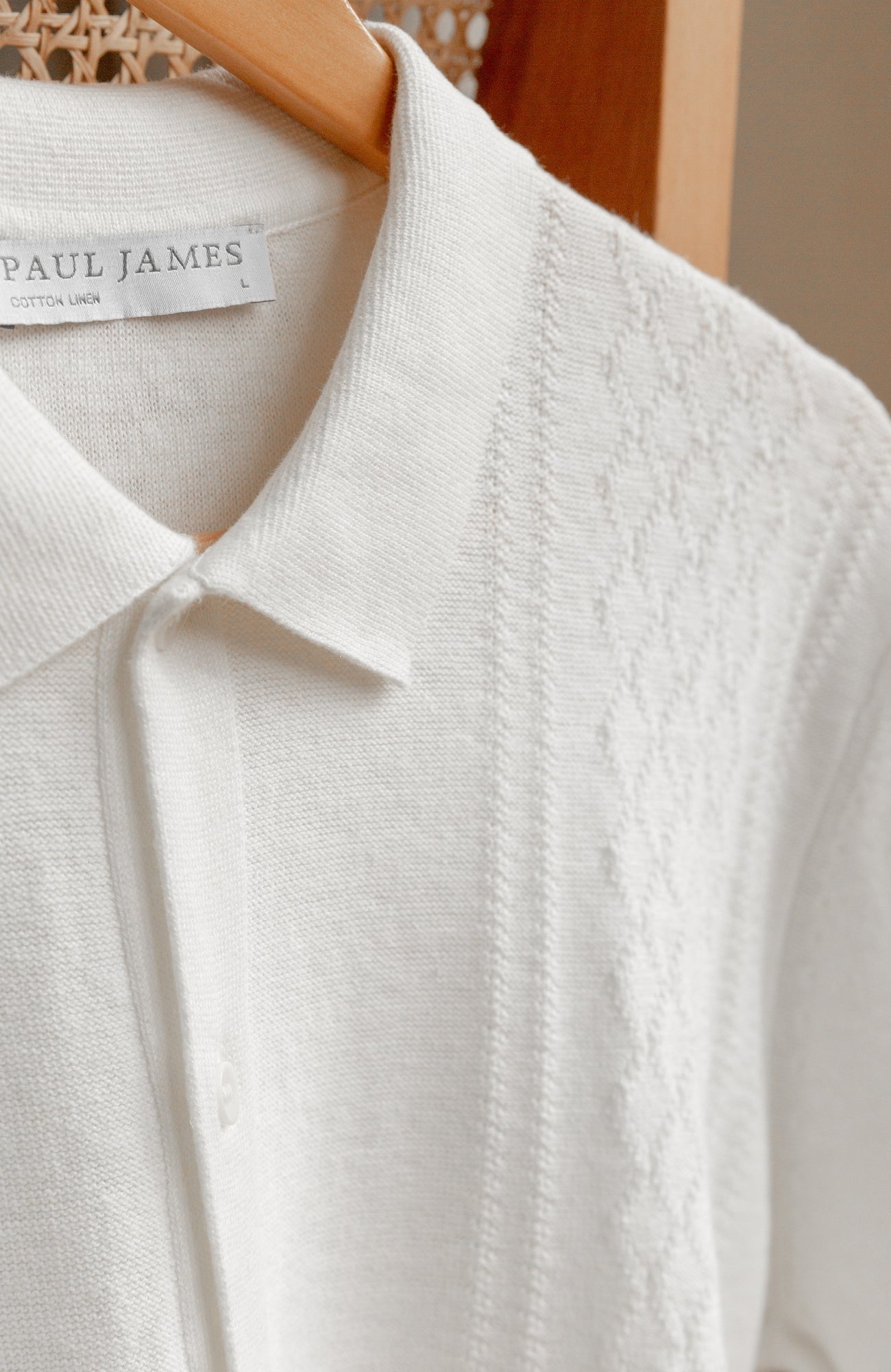 Mens Organic Cotton Linen Patterned Shirt