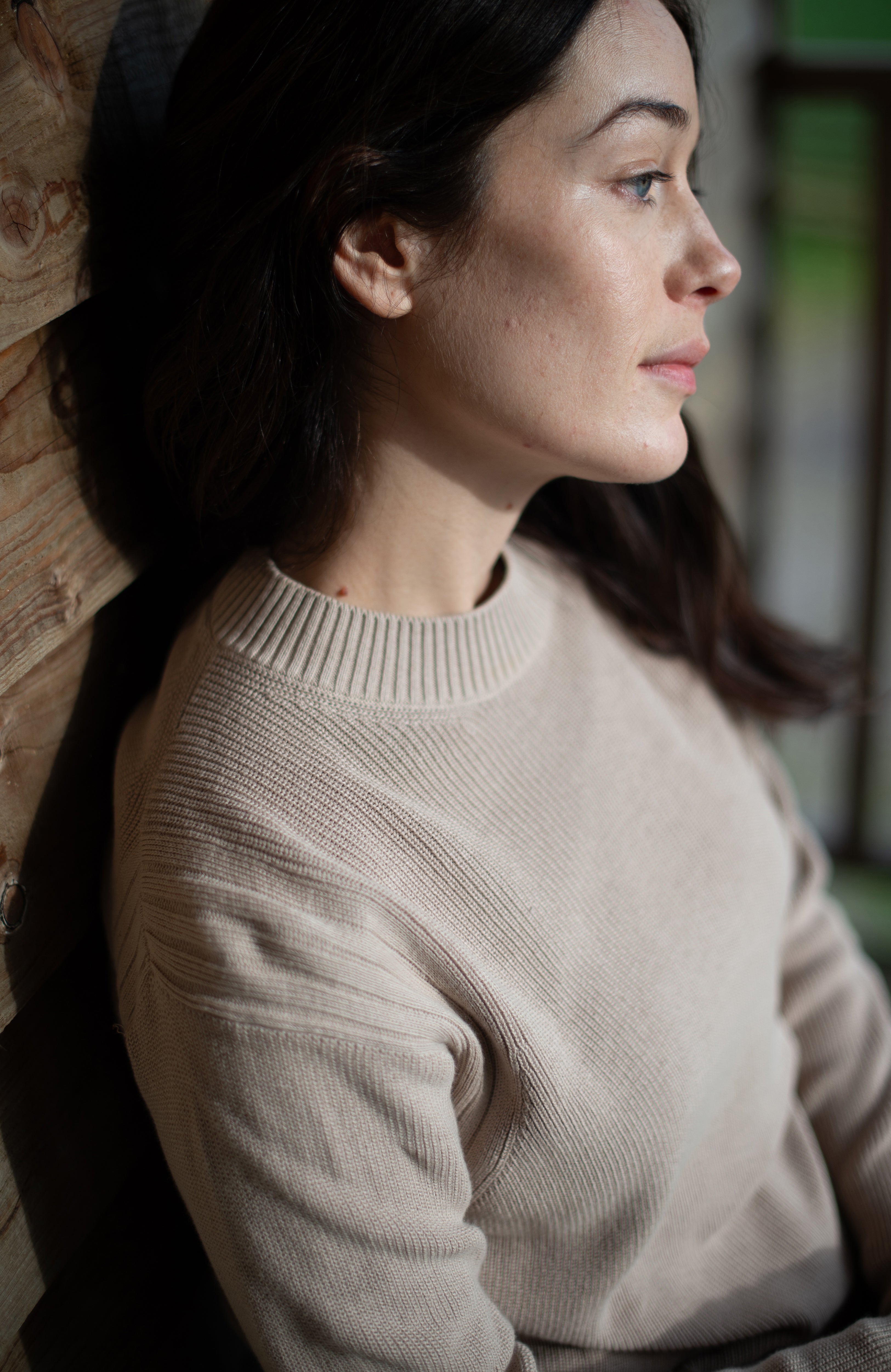 Womens Lightweight Cotton Fisherman Rib Jumper