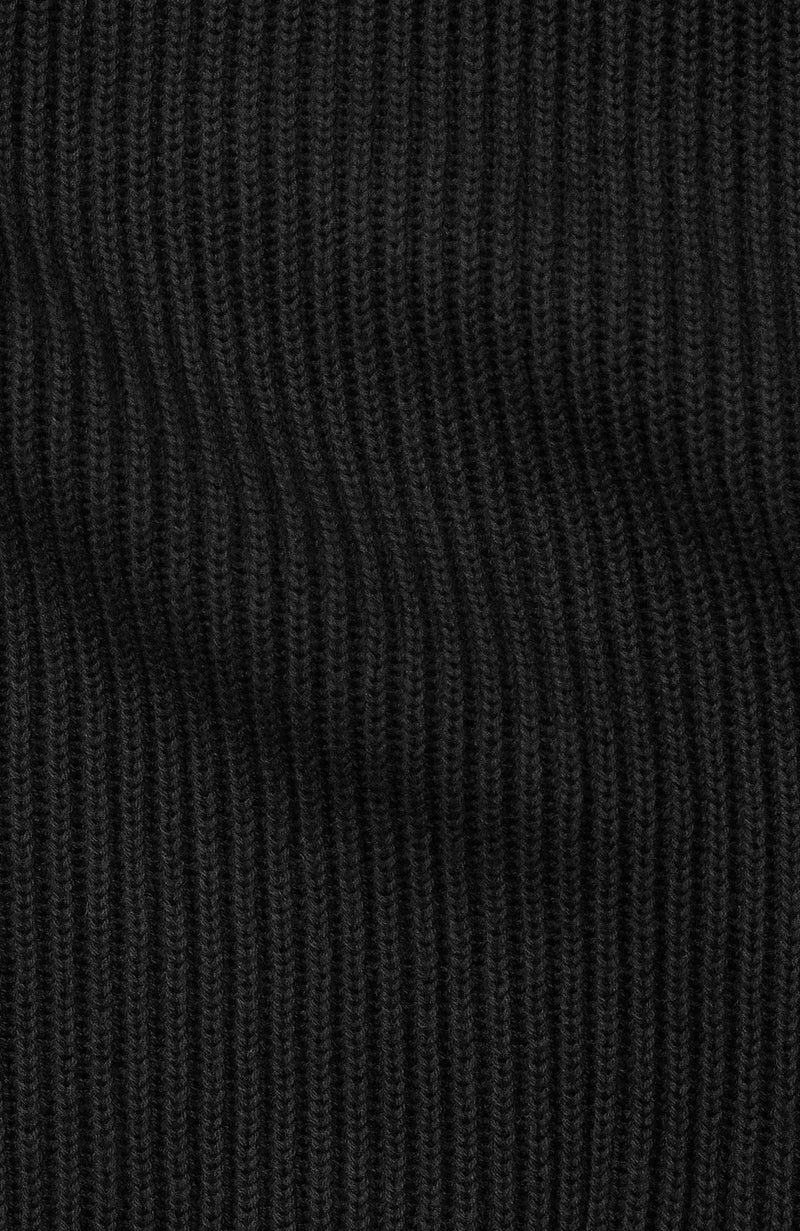 Mens Midweight Cotton Ribbed Roll Neck Jumper