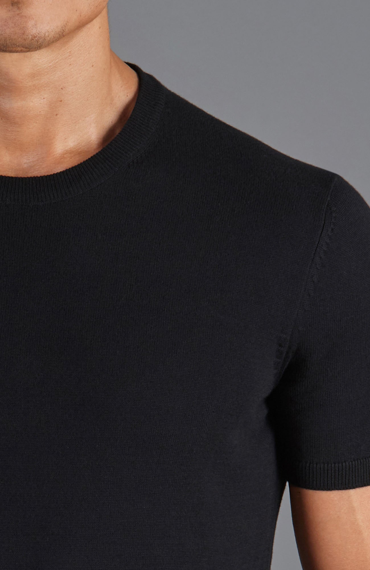 Mens Lightweight Cotton Knitted T-Shirt