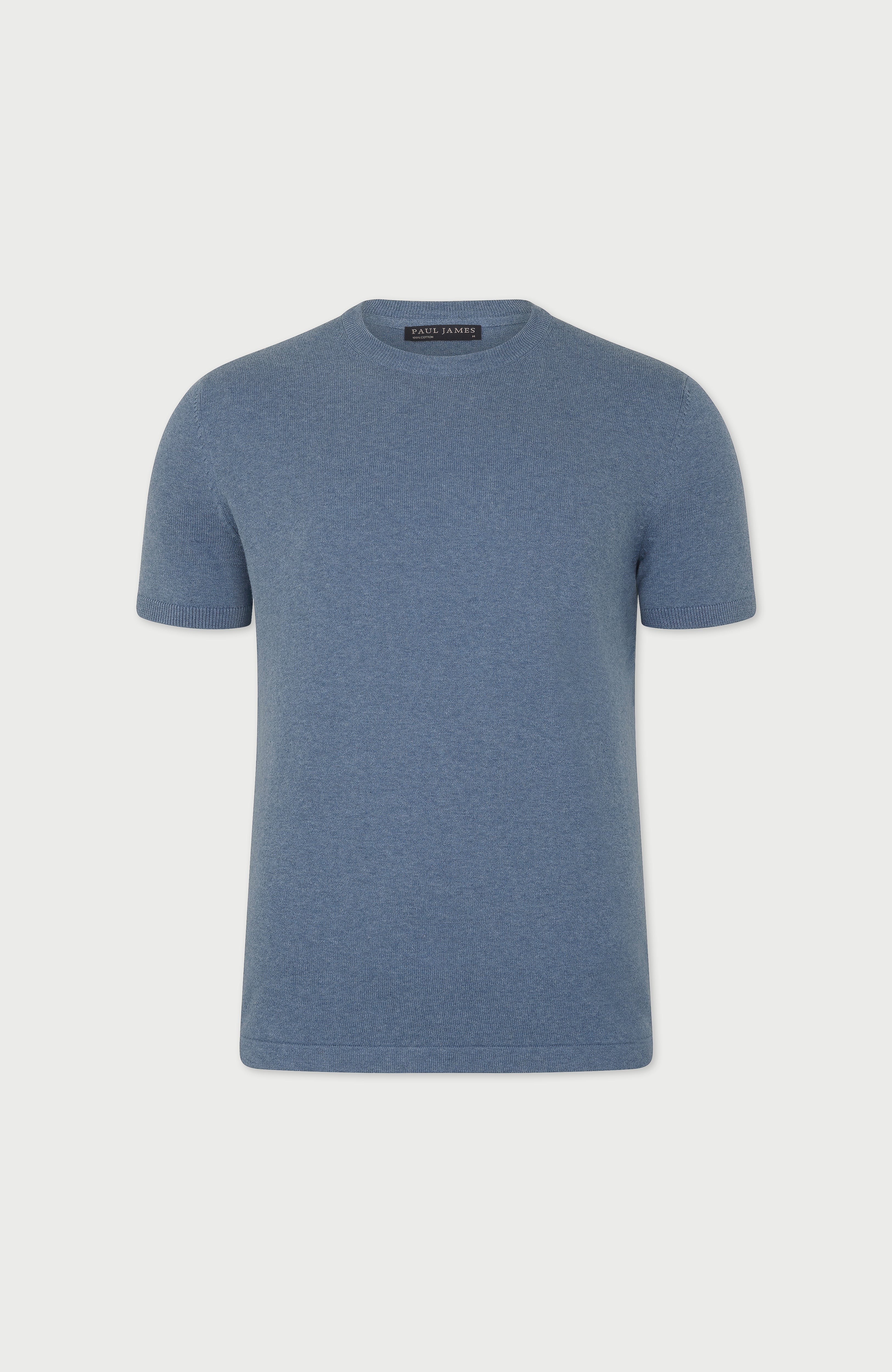Mens Lightweight Cotton Knitted T-Shirt