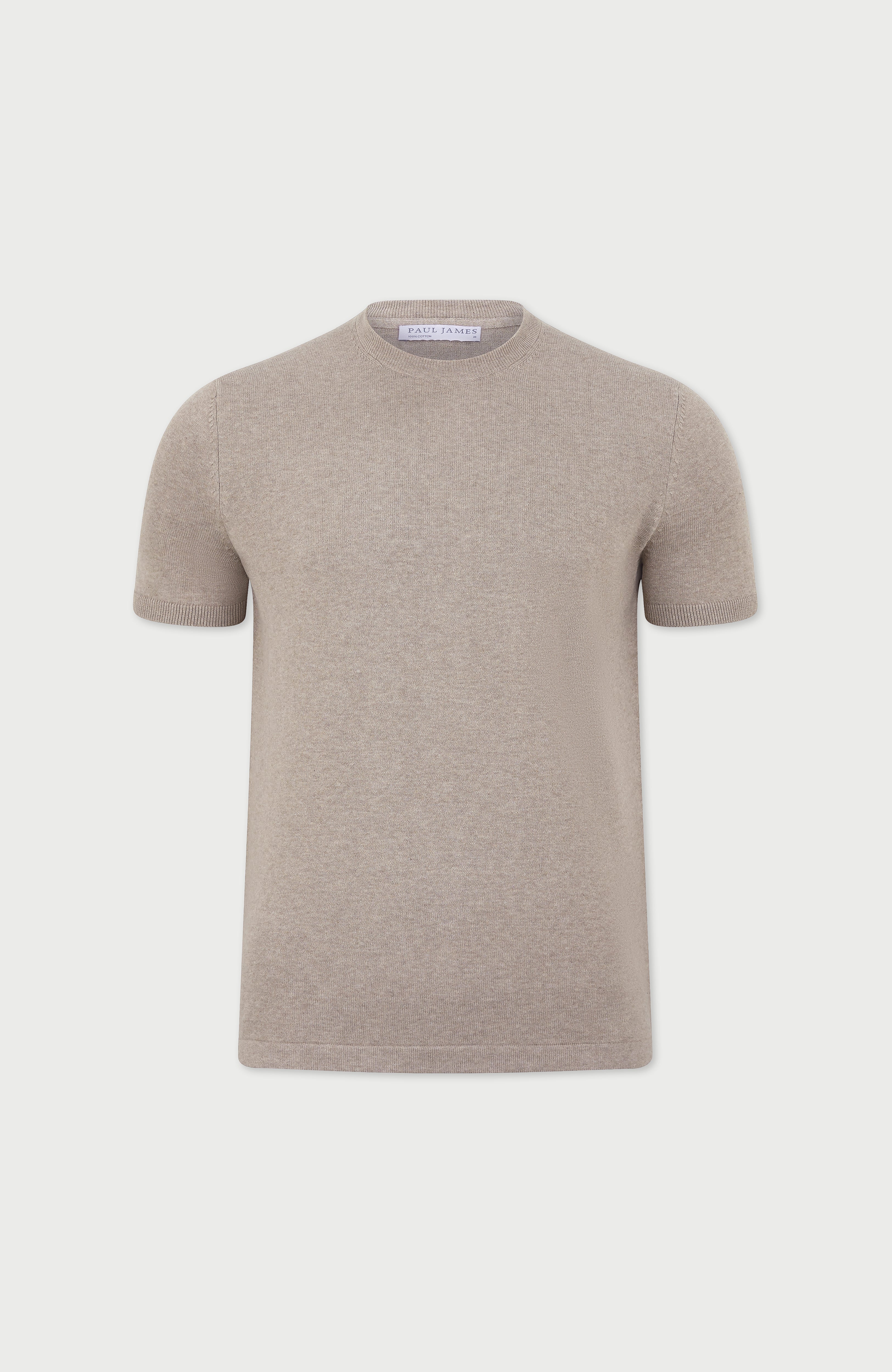 Mens Lightweight Cotton Knitted T-Shirt