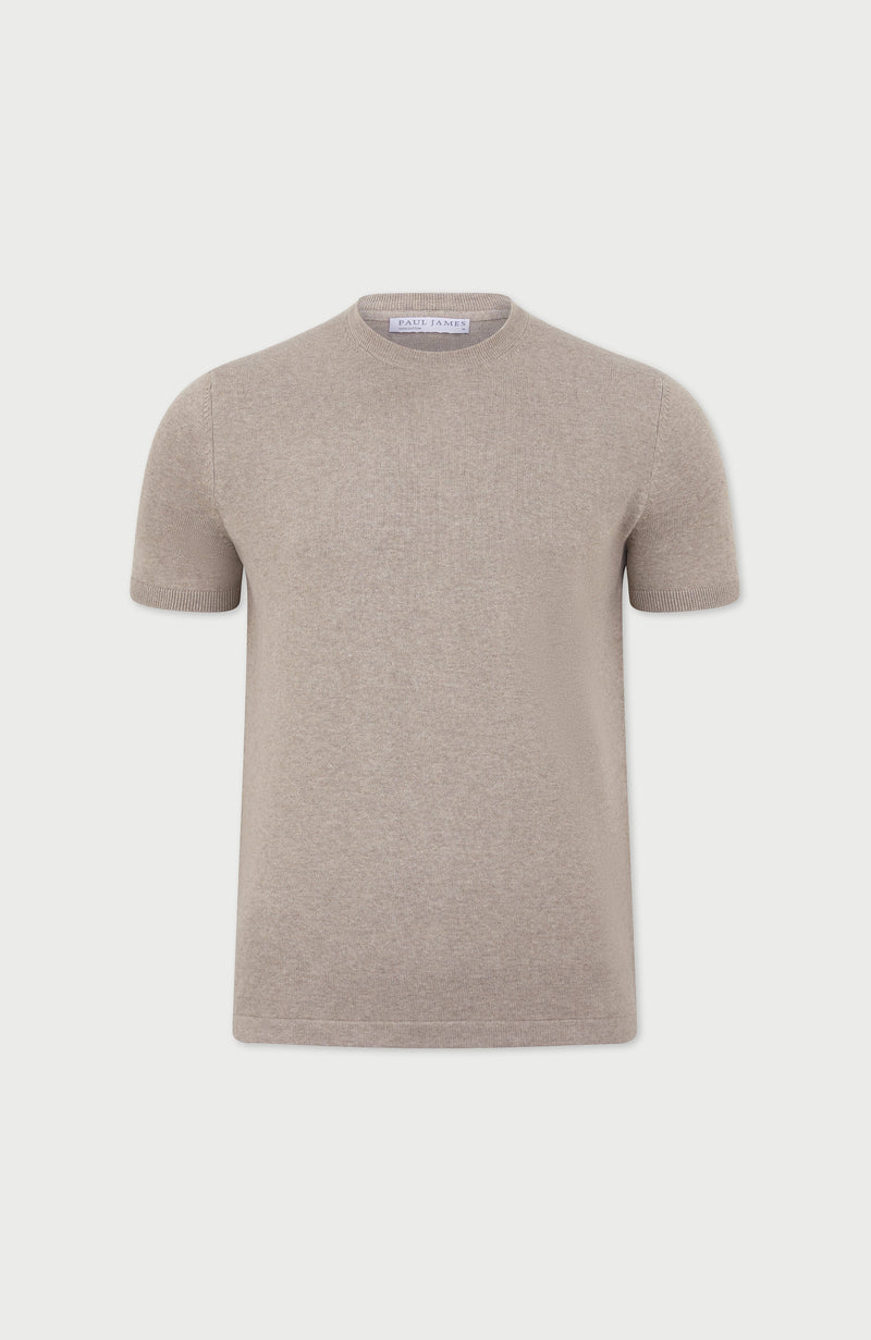 Mens Lightweight Cotton Knitted T-Shirt
