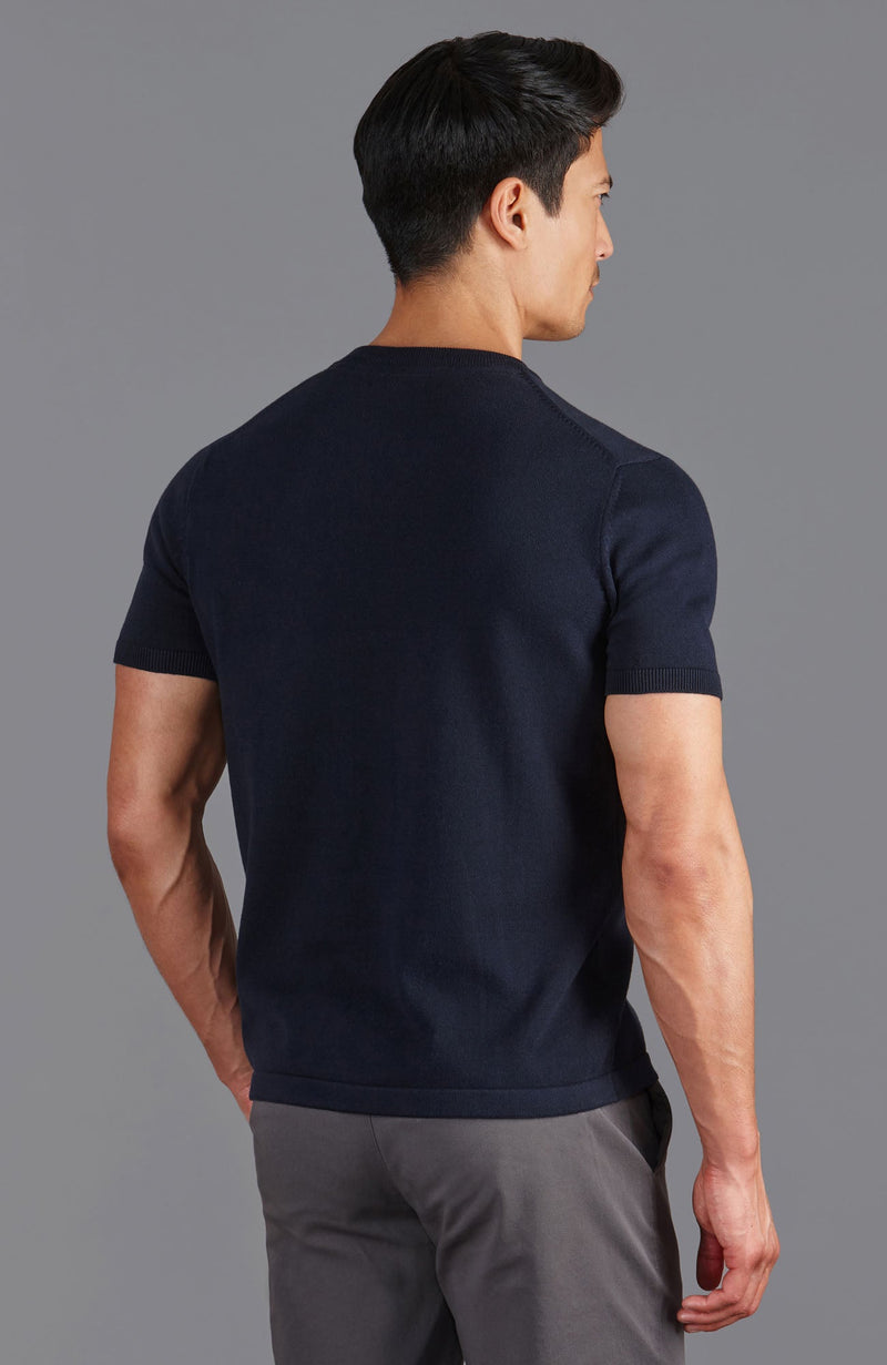 Mens Lightweight Cotton Knitted T-Shirt