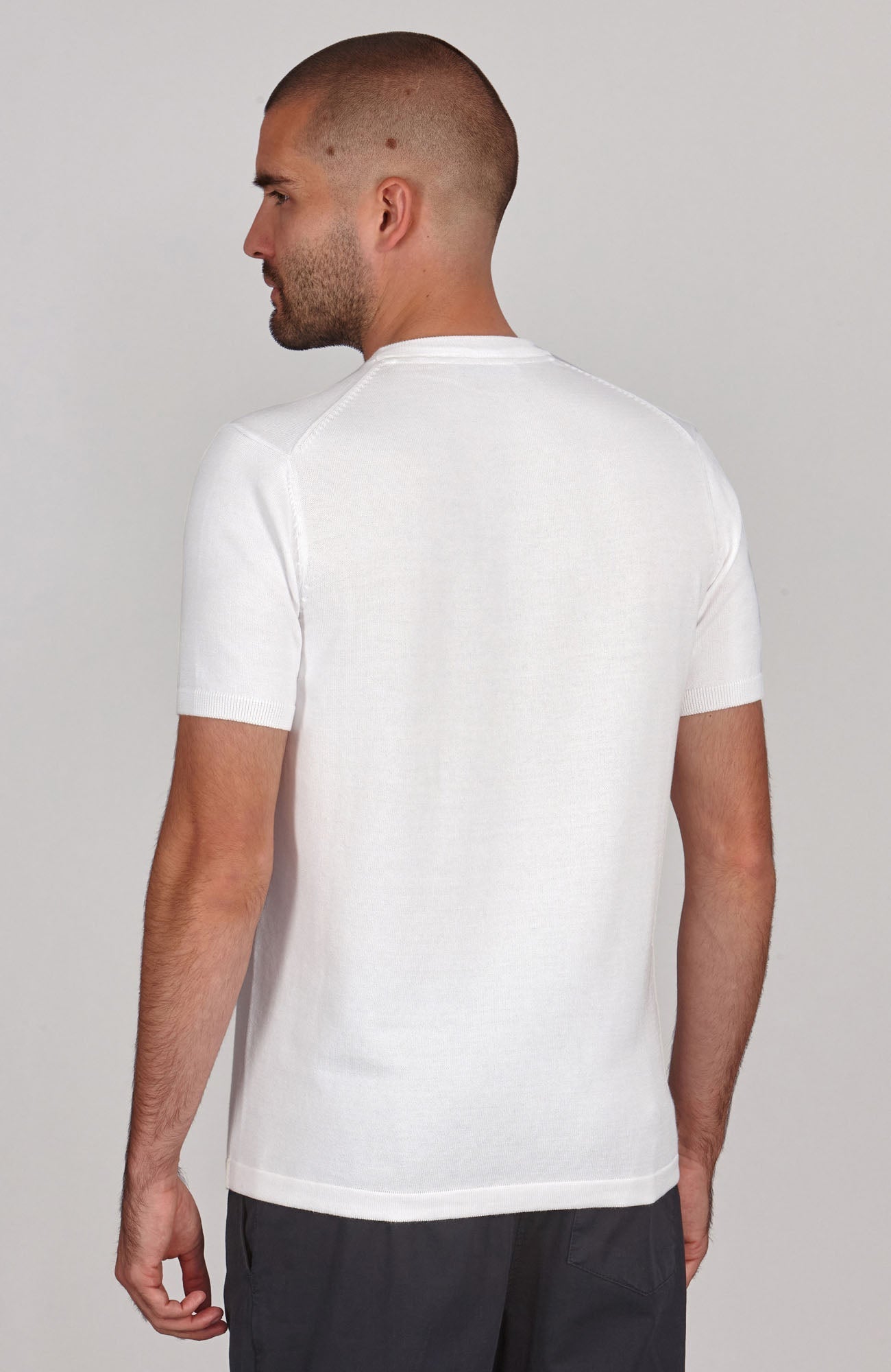 Mens Lightweight Cotton Knitted T-Shirt