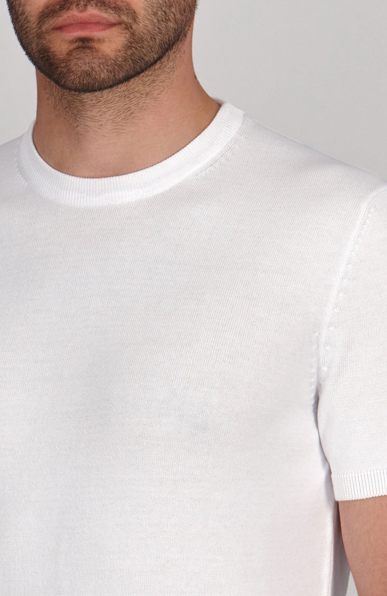 Mens Lightweight Cotton Knitted T-Shirt