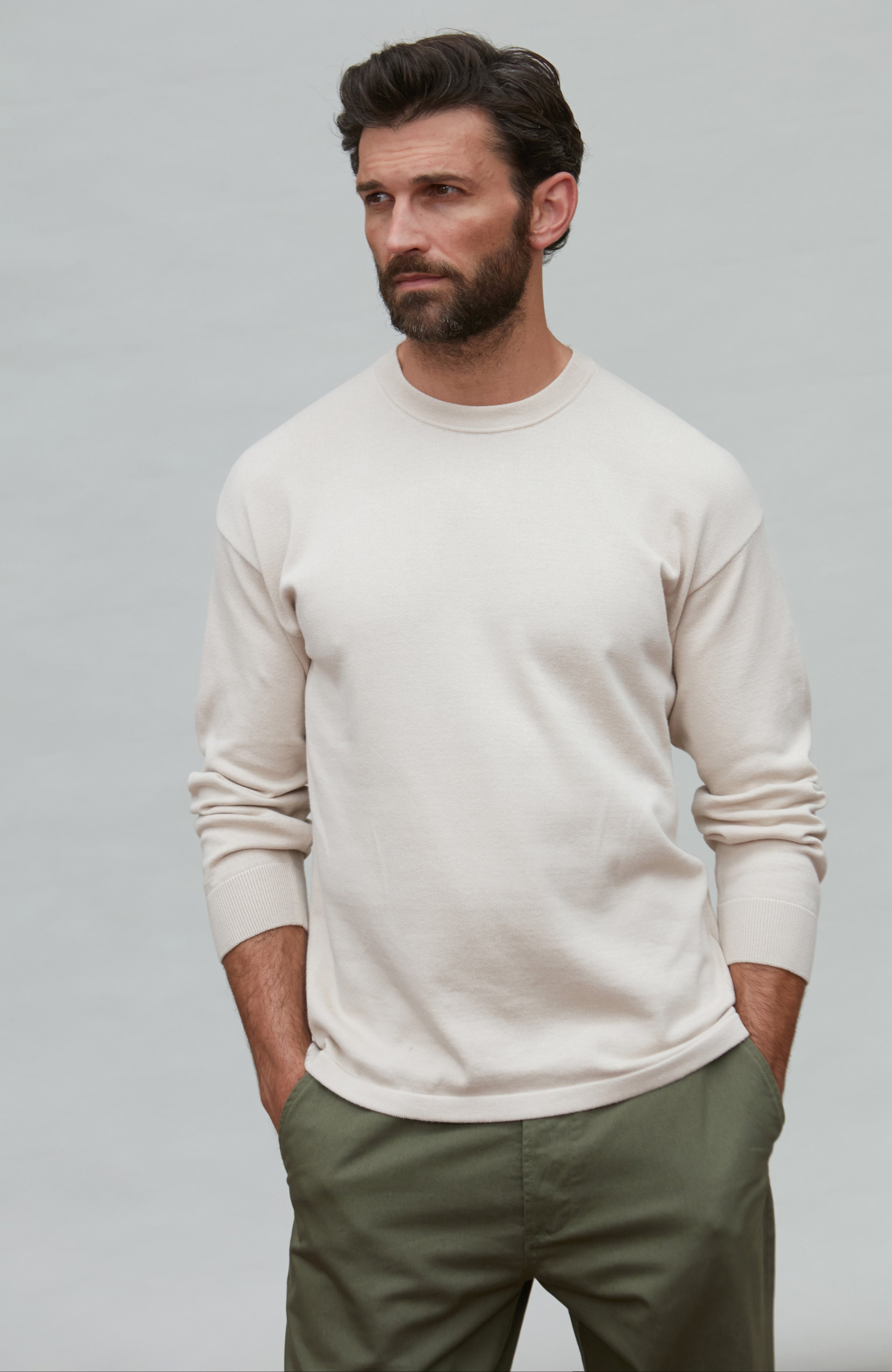 Mens Lightweight Cotton Oversized Knitted Top