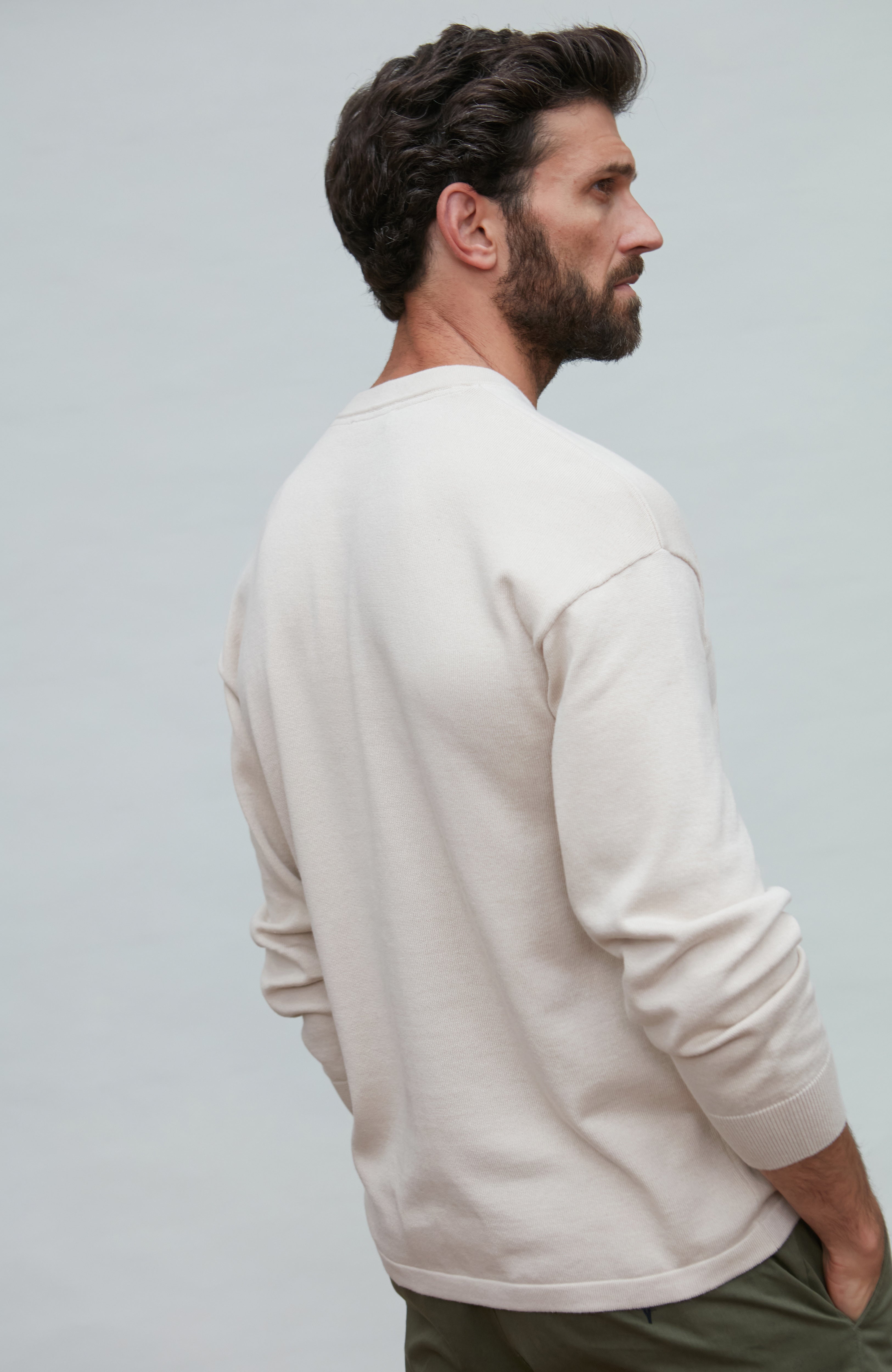 Mens Lightweight Cotton Oversized Knitted Top