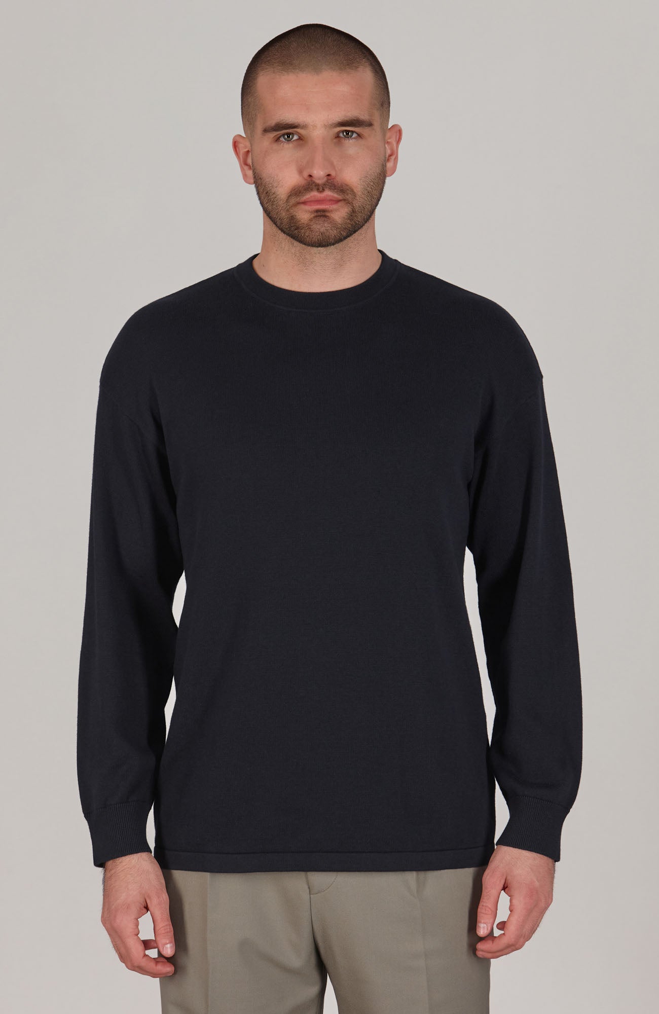 Mens Lightweight Cotton Oversized Knitted Top