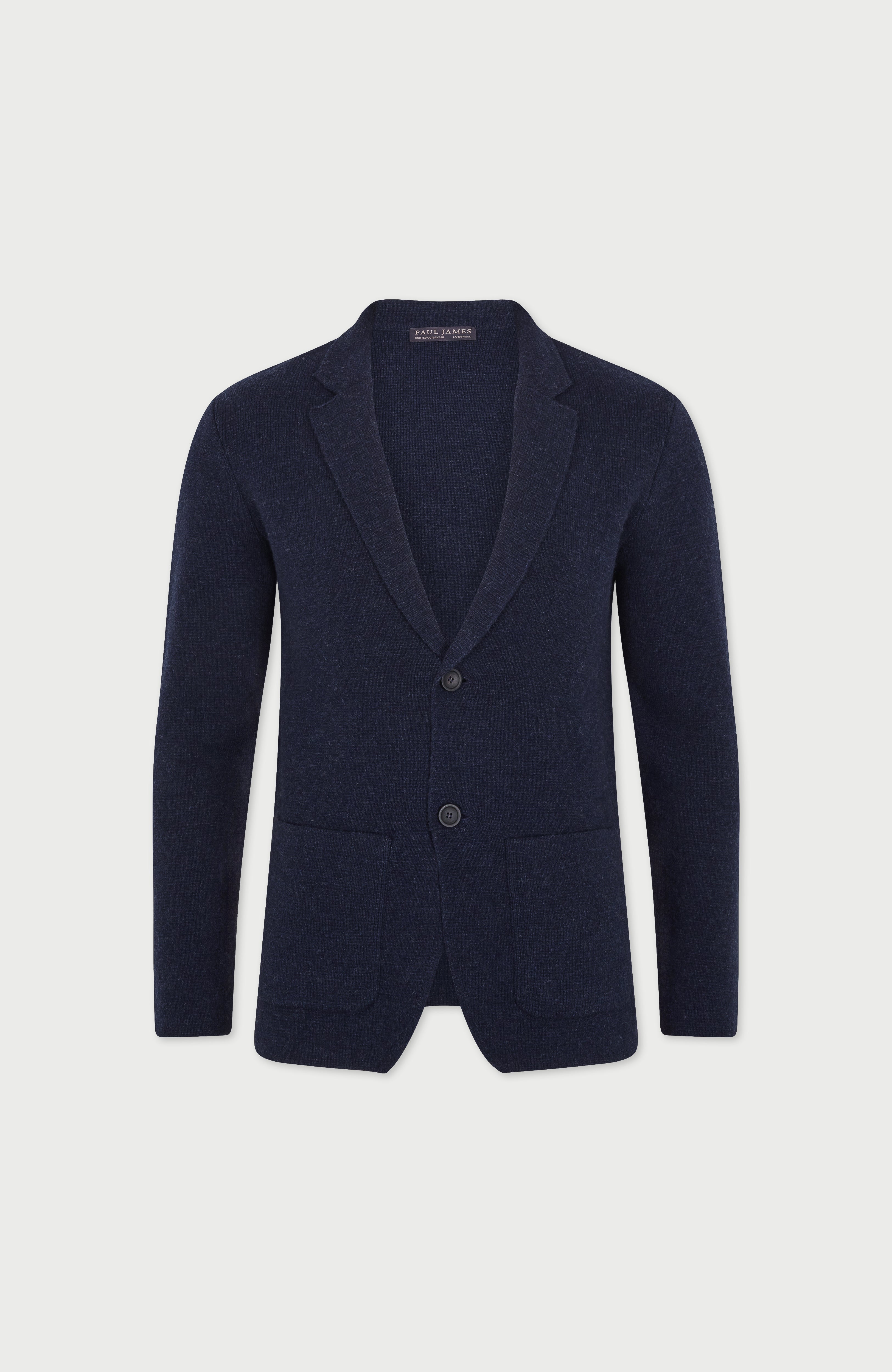 Mens Midweight Lambswool Knitted Blazer